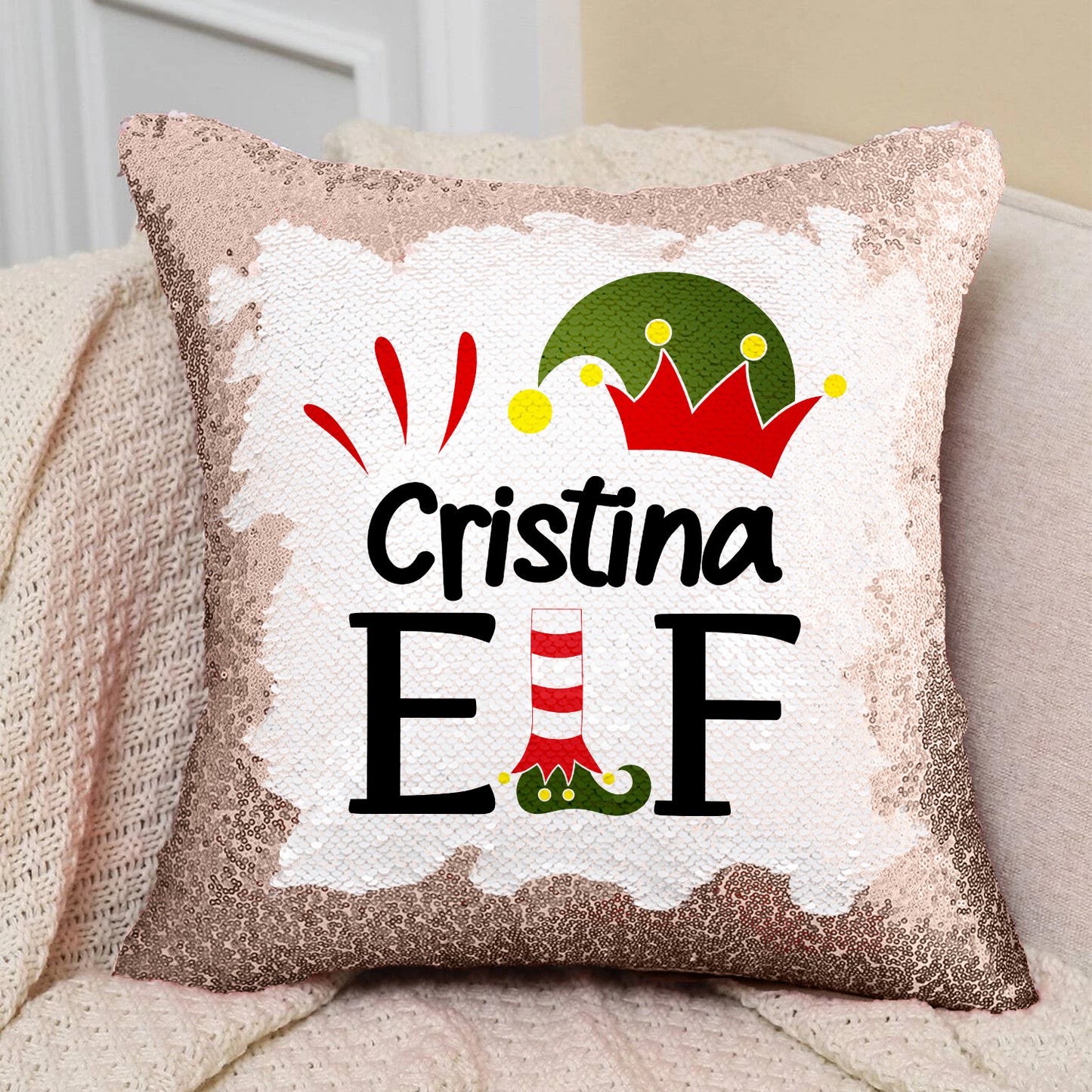Almofada Lantejoulas "ELF"