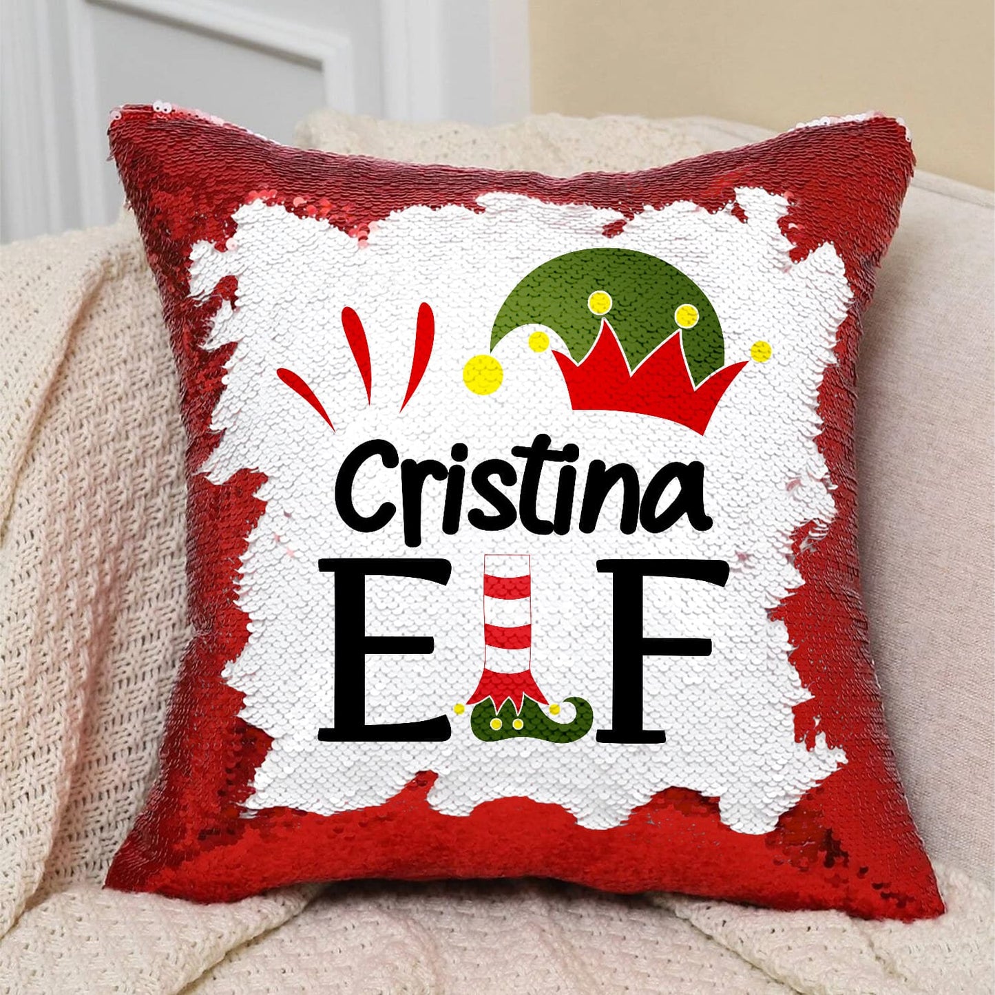 Almofada Lantejoulas "ELF"