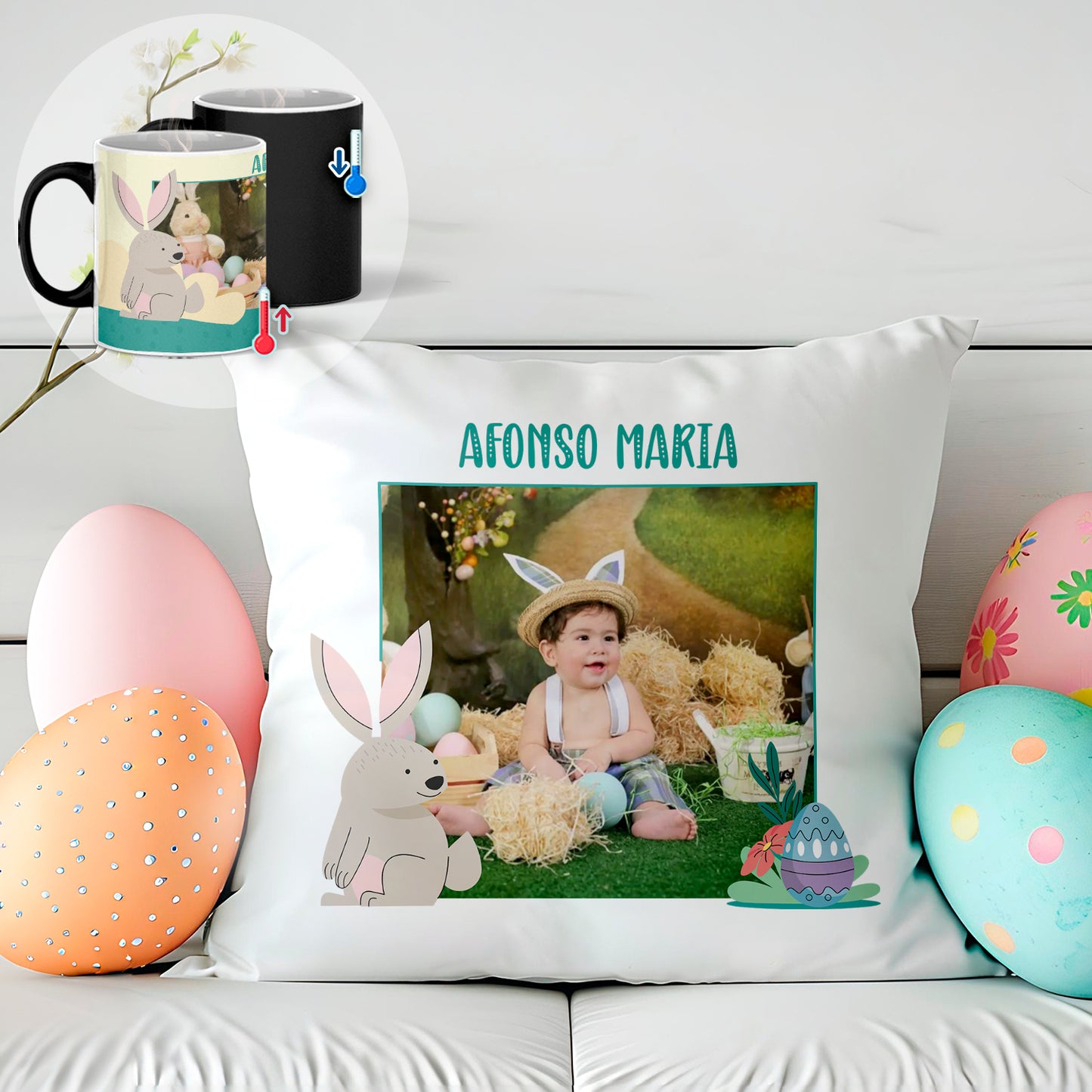 Almofada e/ou Caneca Mágica "Jardim Pascal"