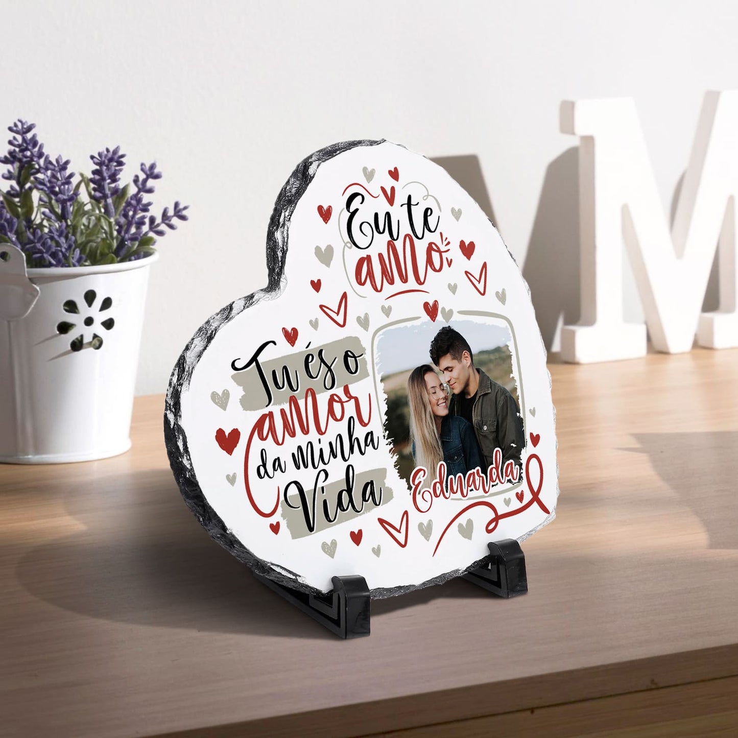 Ardósia Coração "Tu és o amor da minha vida"