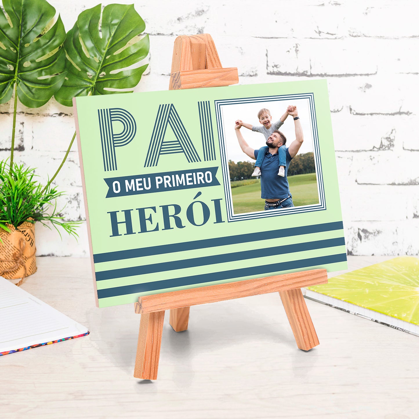 Azulejo "Pai o meu primeiro herói"