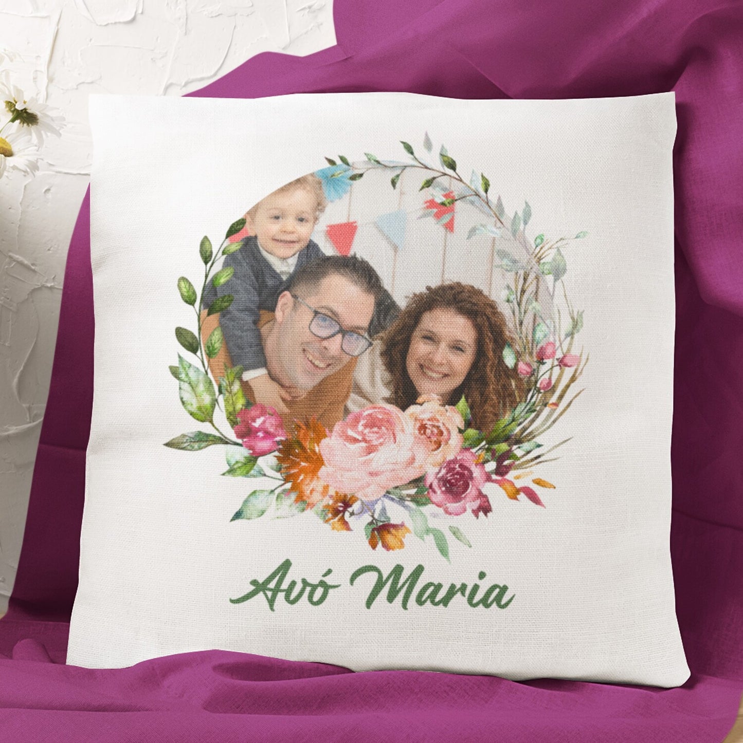 Almofada "Coroa floral"