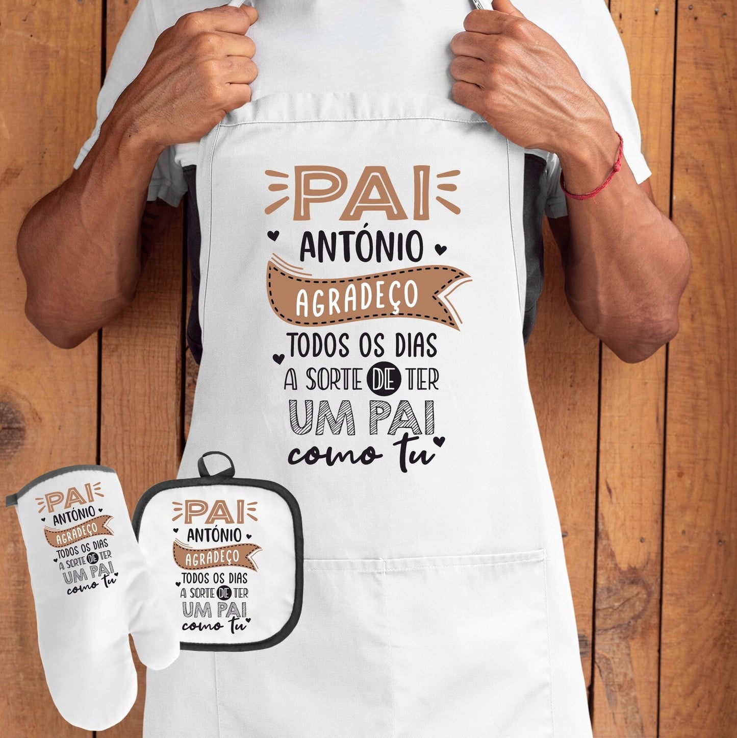 Avental e/ou Luva+Pega "A sorte"
