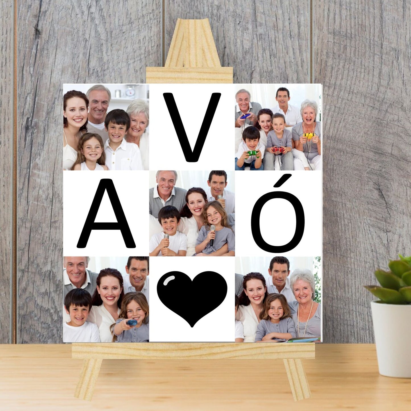 Azulejo "AVÓ 🖤-AVÔ 🖤"