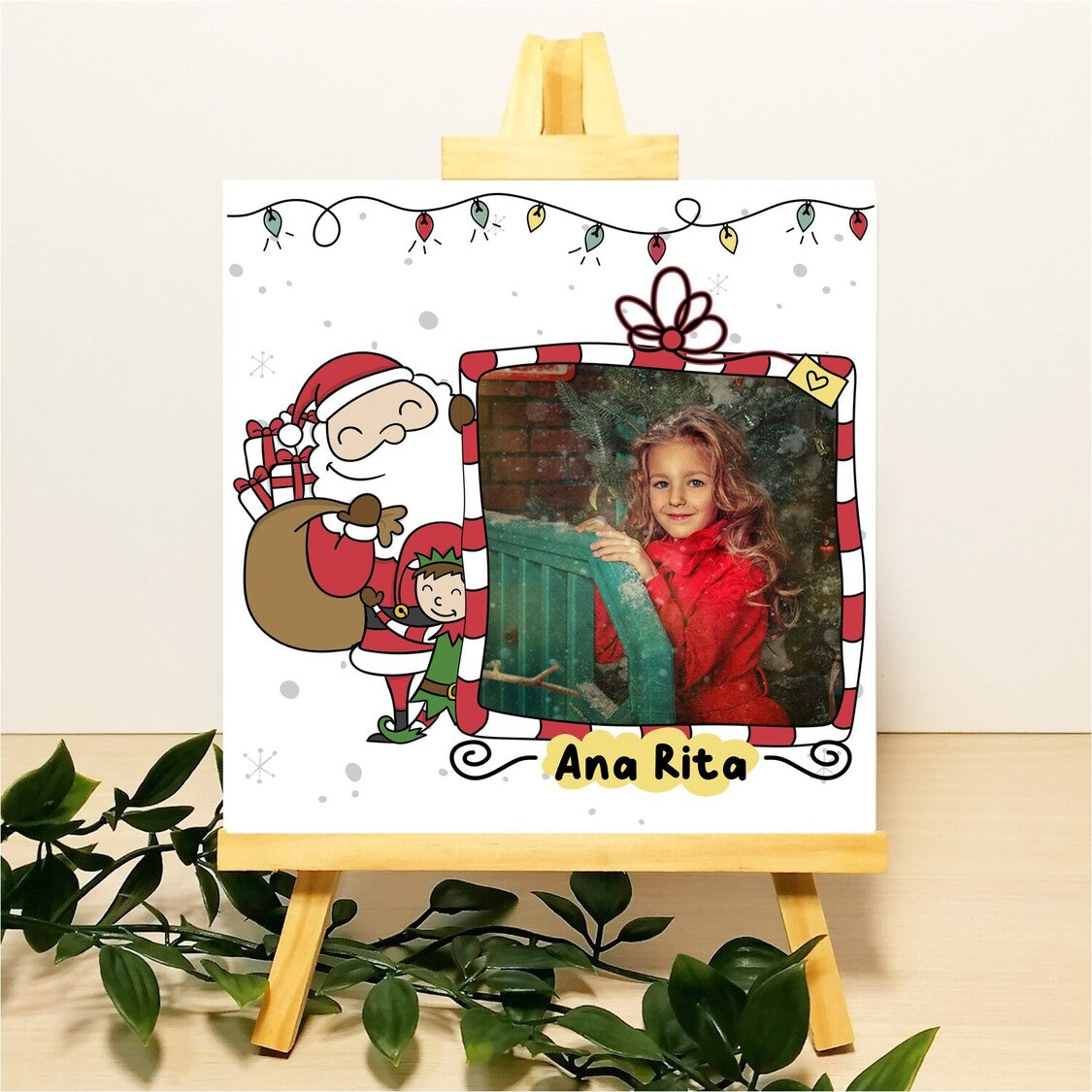 Azulejo "Pai Natal e Duende"