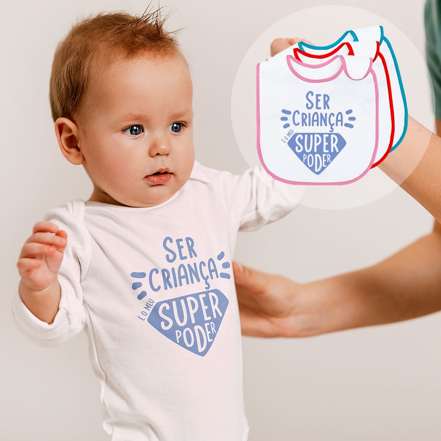 Body e/ou Babete "Ser criança é o meu super poder"