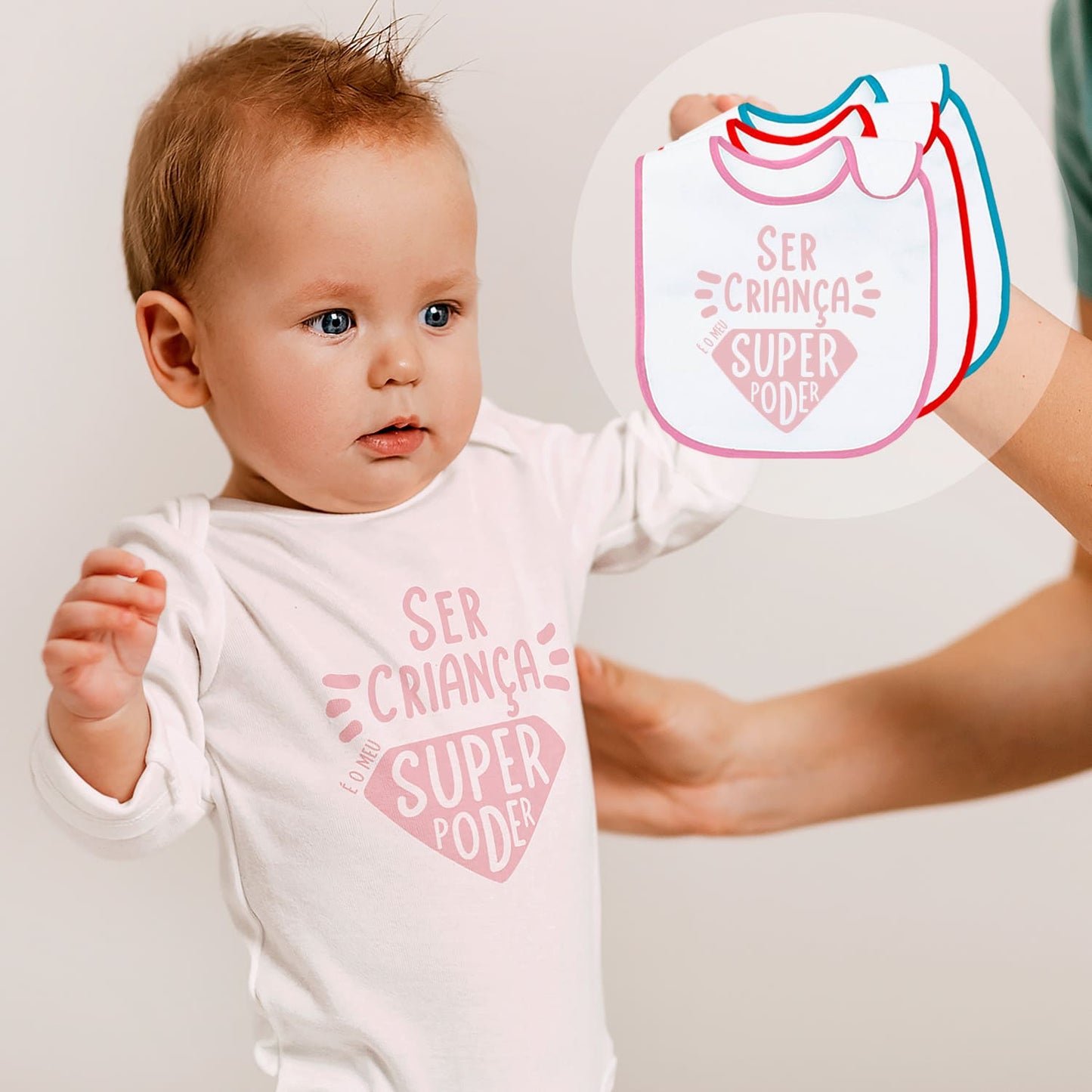 Body e/ou Babete "Ser criança é o meu super poder"