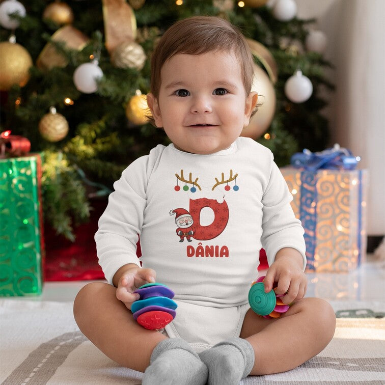 Body e/ou Babete "Pai Natal na Neve"