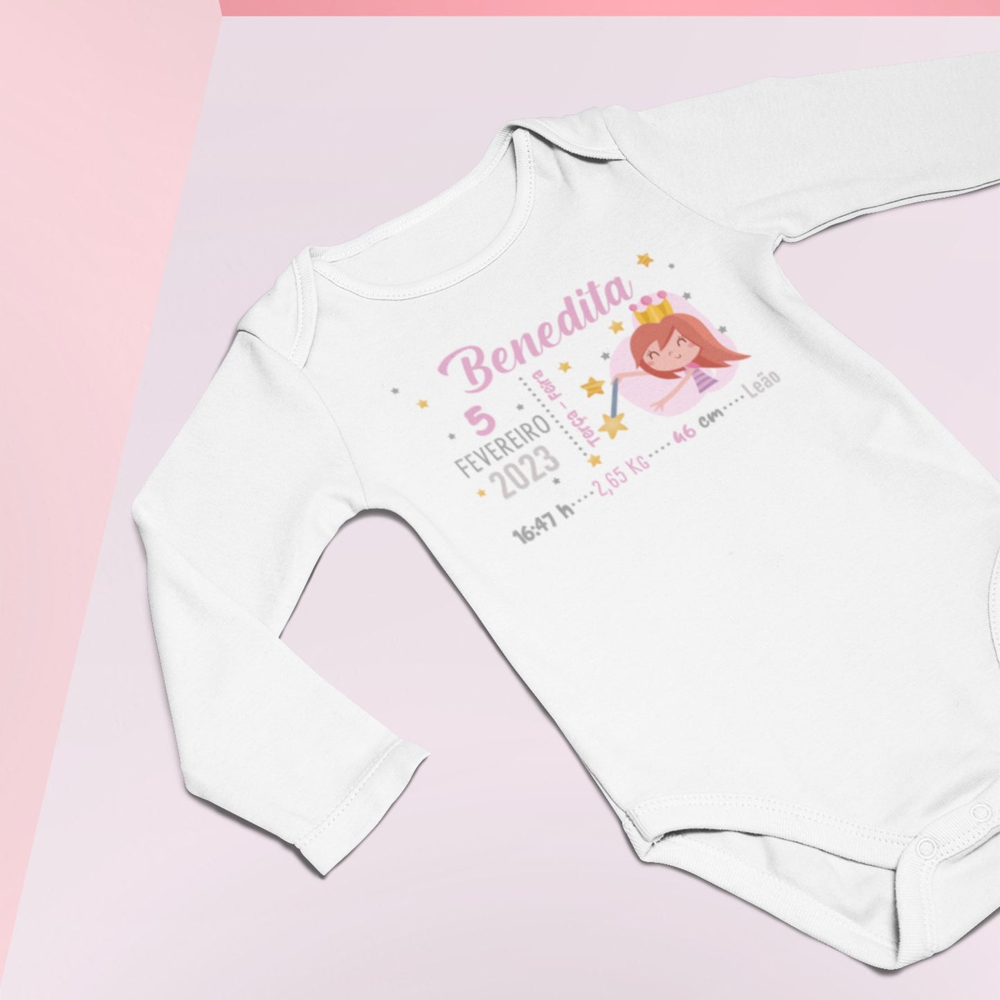 Body de nascimento "Príncipe-Princesa"