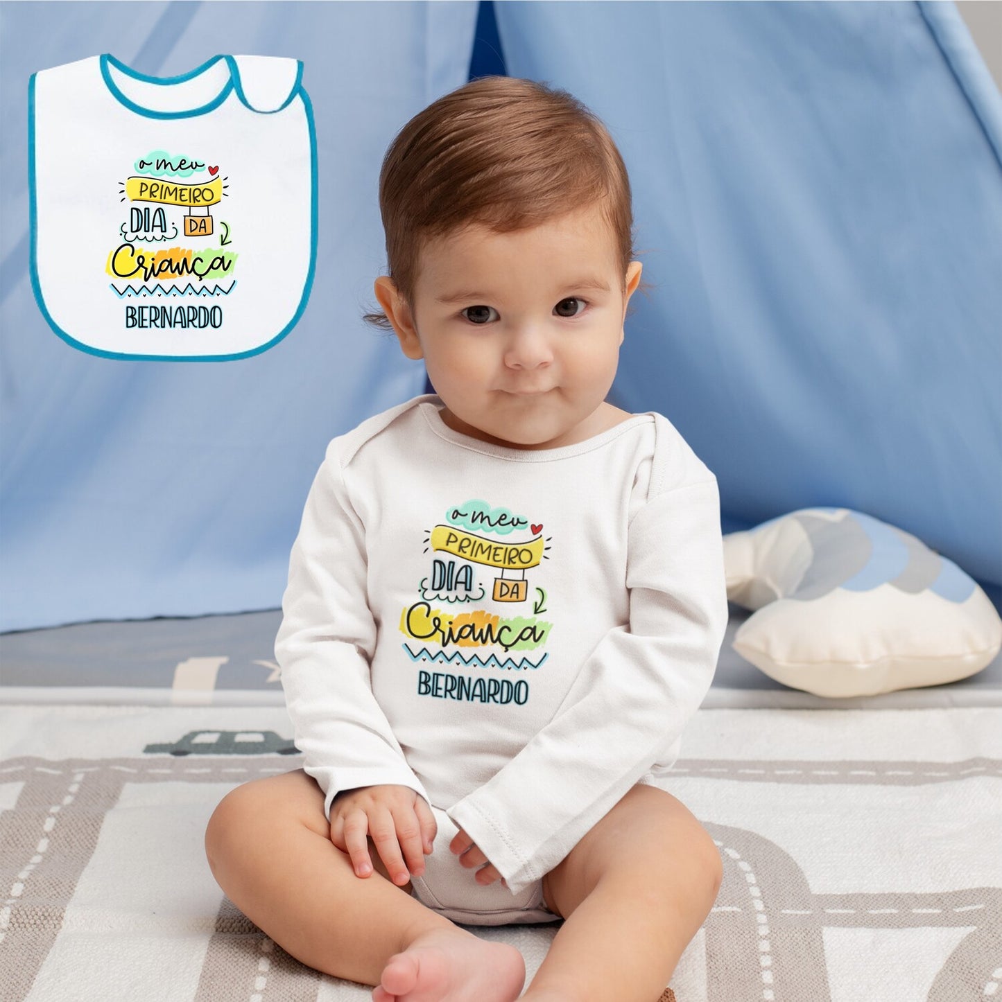 Body e/ou Babete "O meu primeiro dia da criança"