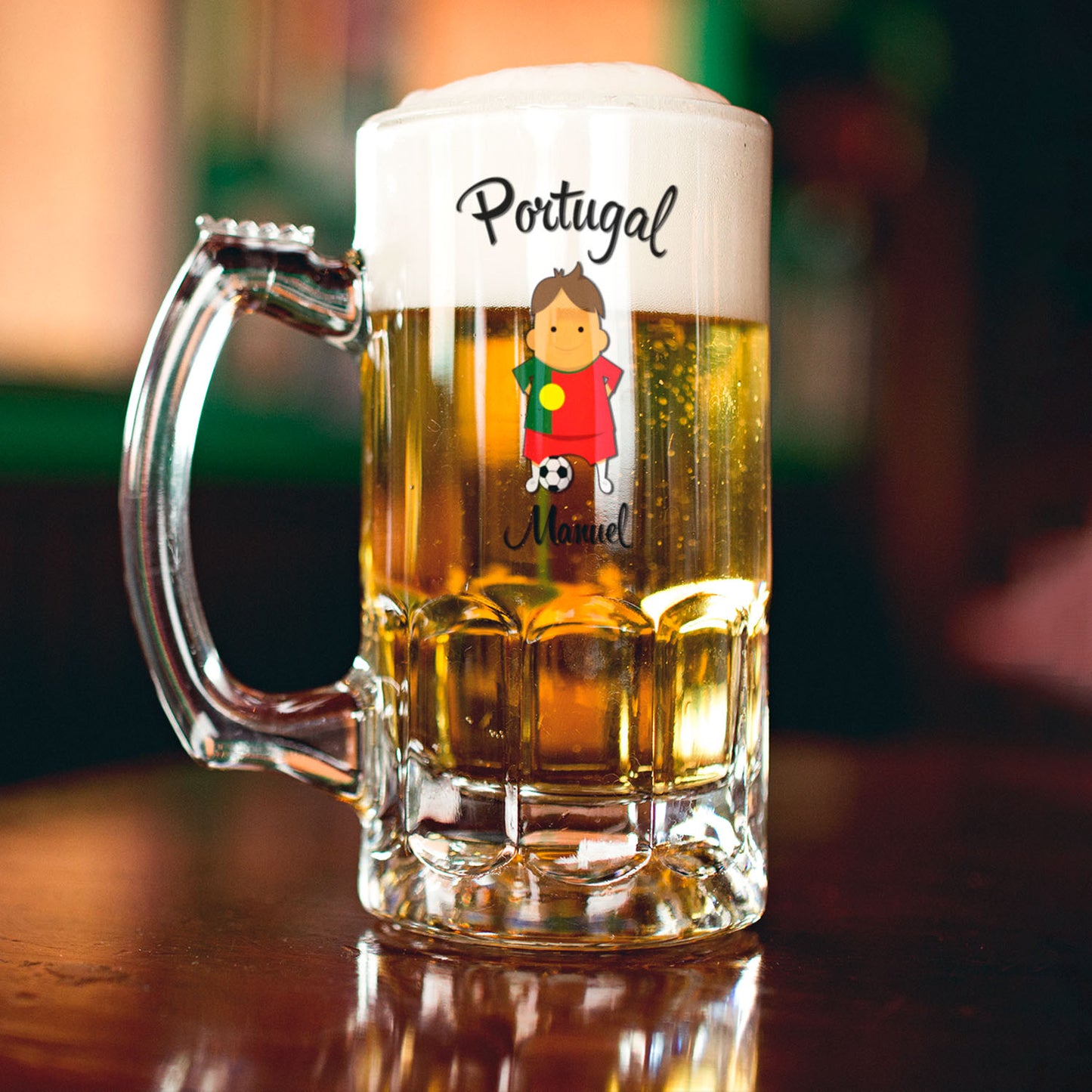 Caneca para Cerveja e/ou Abre-garrafas "Boneco(a) Seleção"