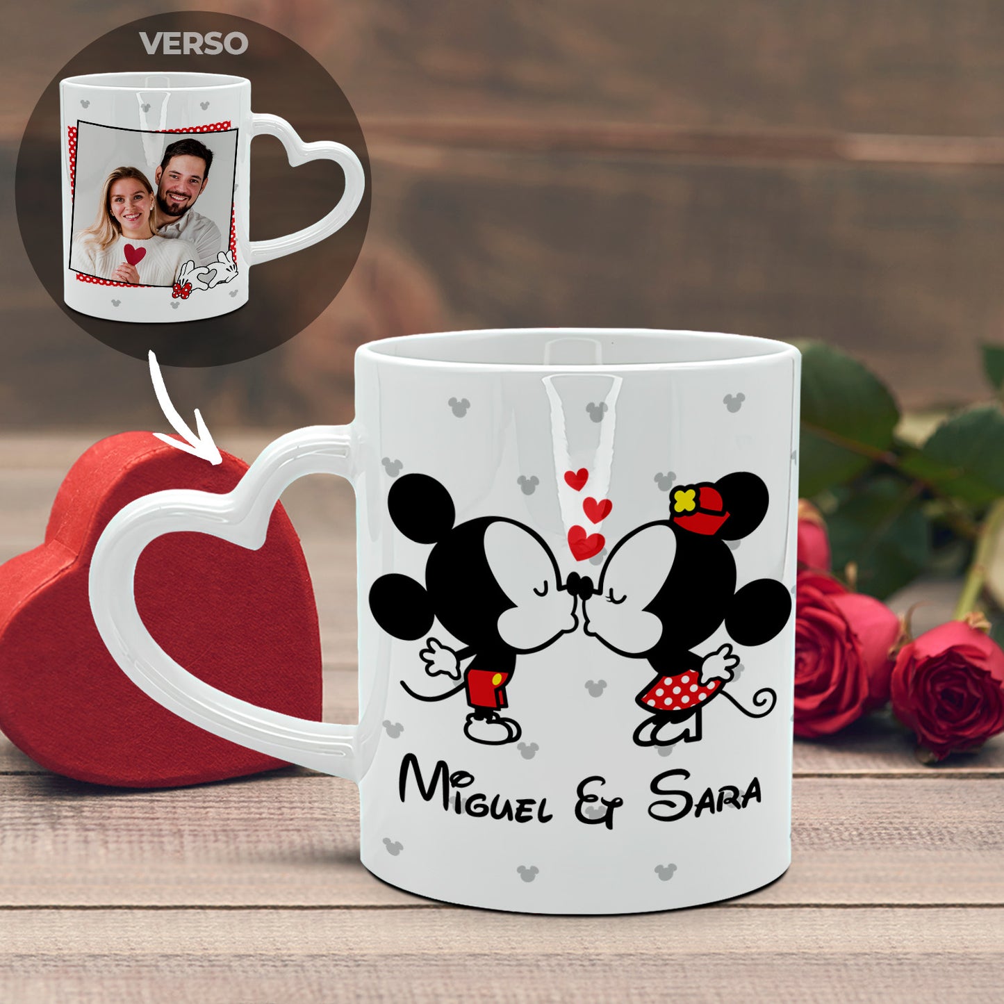 Caneca Pega Coração "Apaixonados"