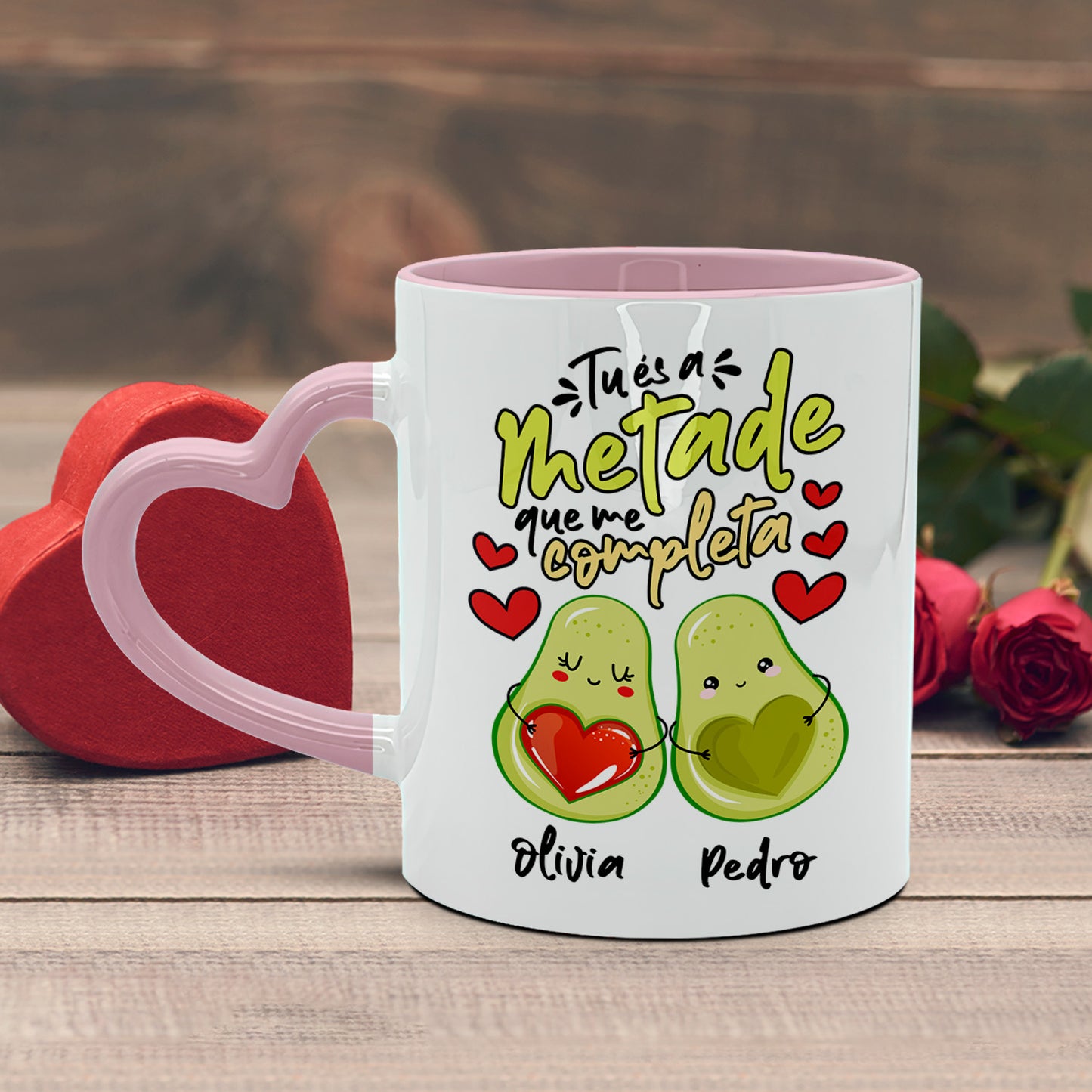 Caneca(s) Pega Coração "Tu és a metade que me completa"