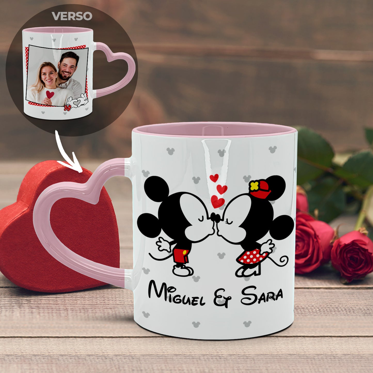 Caneca Pega Coração "Apaixonados"