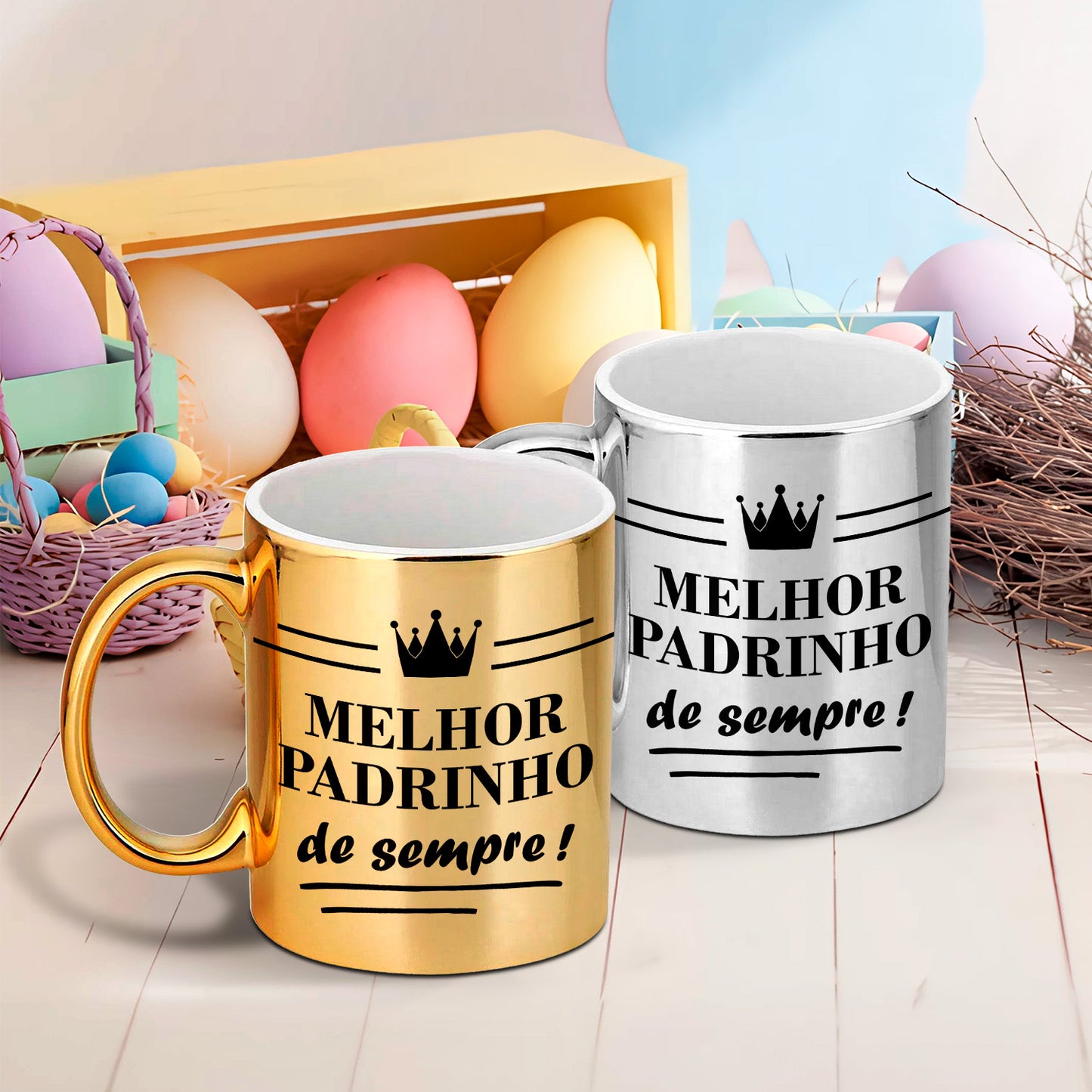 Caneca cromada "Melhor de sempre!"