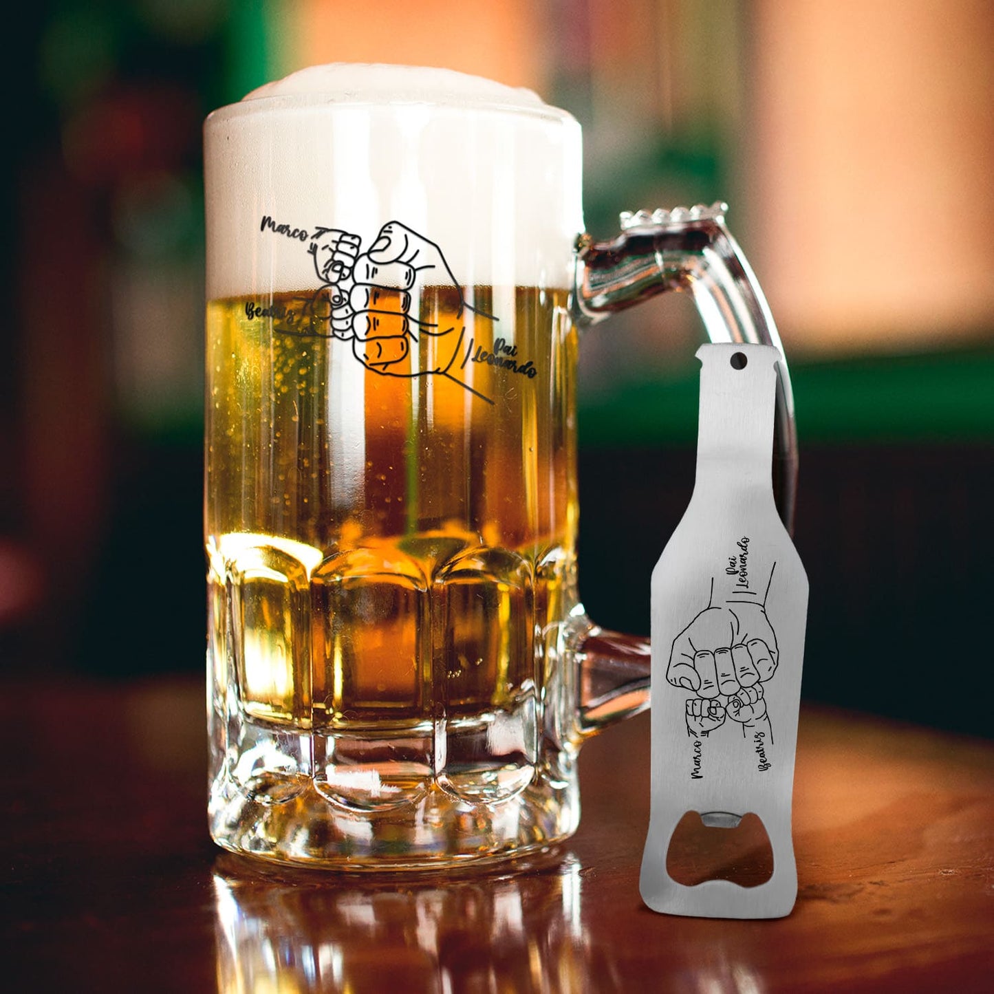 Caneca para Cerveja e/ou Abre-garrafas "Pacto de União"