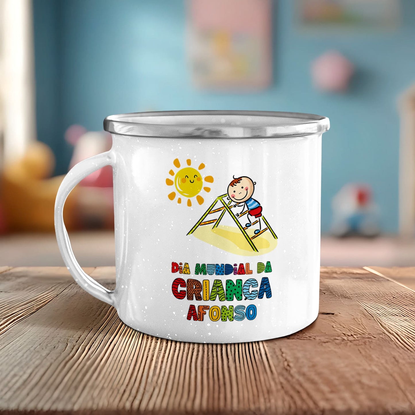 Caneca de Esmalte "Dia Mundial da Criança"