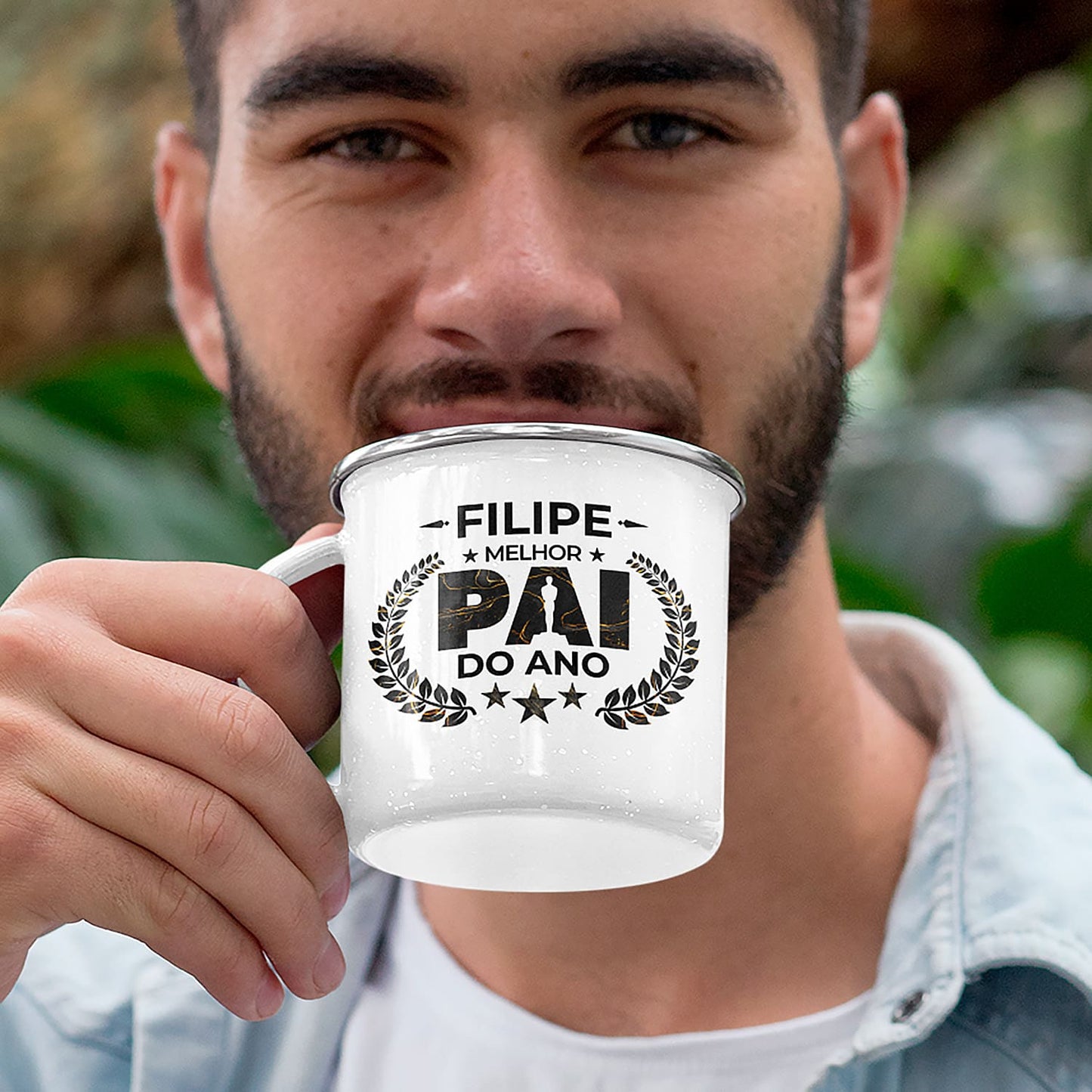 Caneca de Esmalte "Óscar: melhor pai do ano"