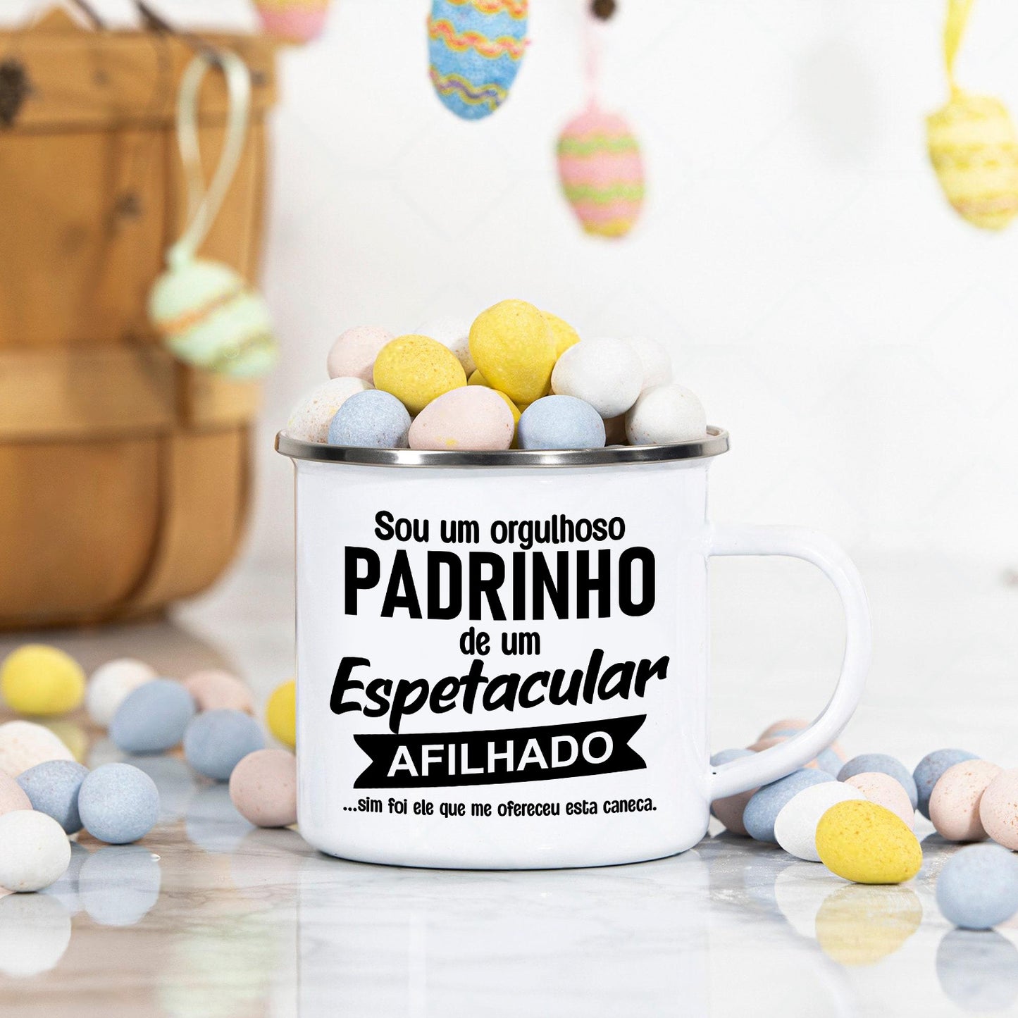 Caneca de Esmalte "Orgulhoso(a)"