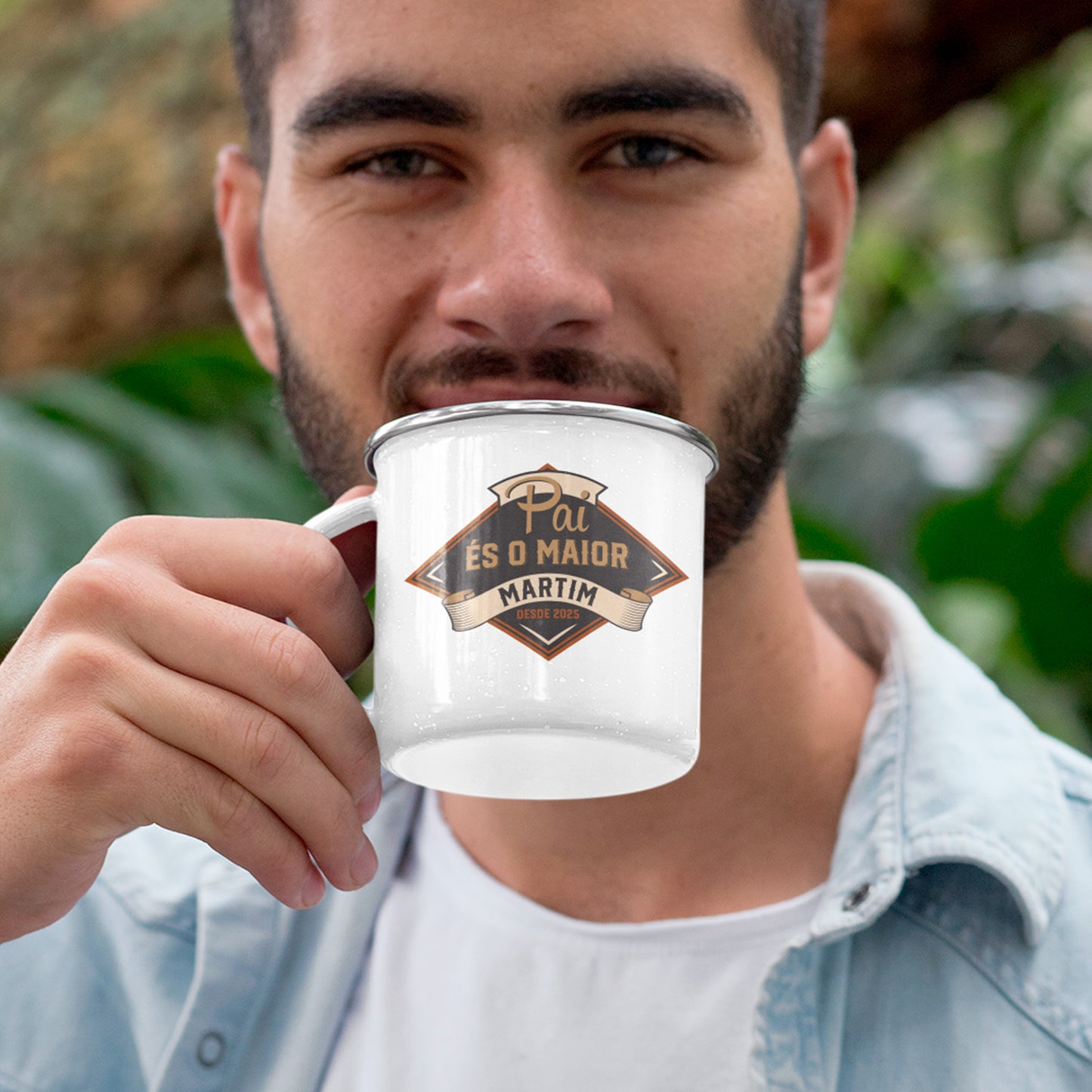 Caneca de Esmalte "És o Maior"