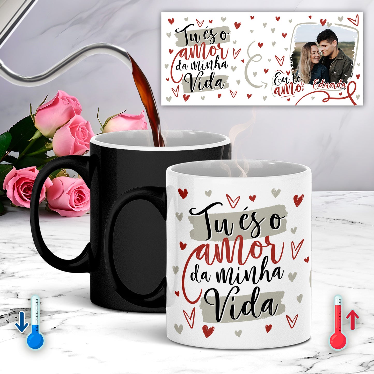 Caneca mágica "Tu és o amor da minha vida"