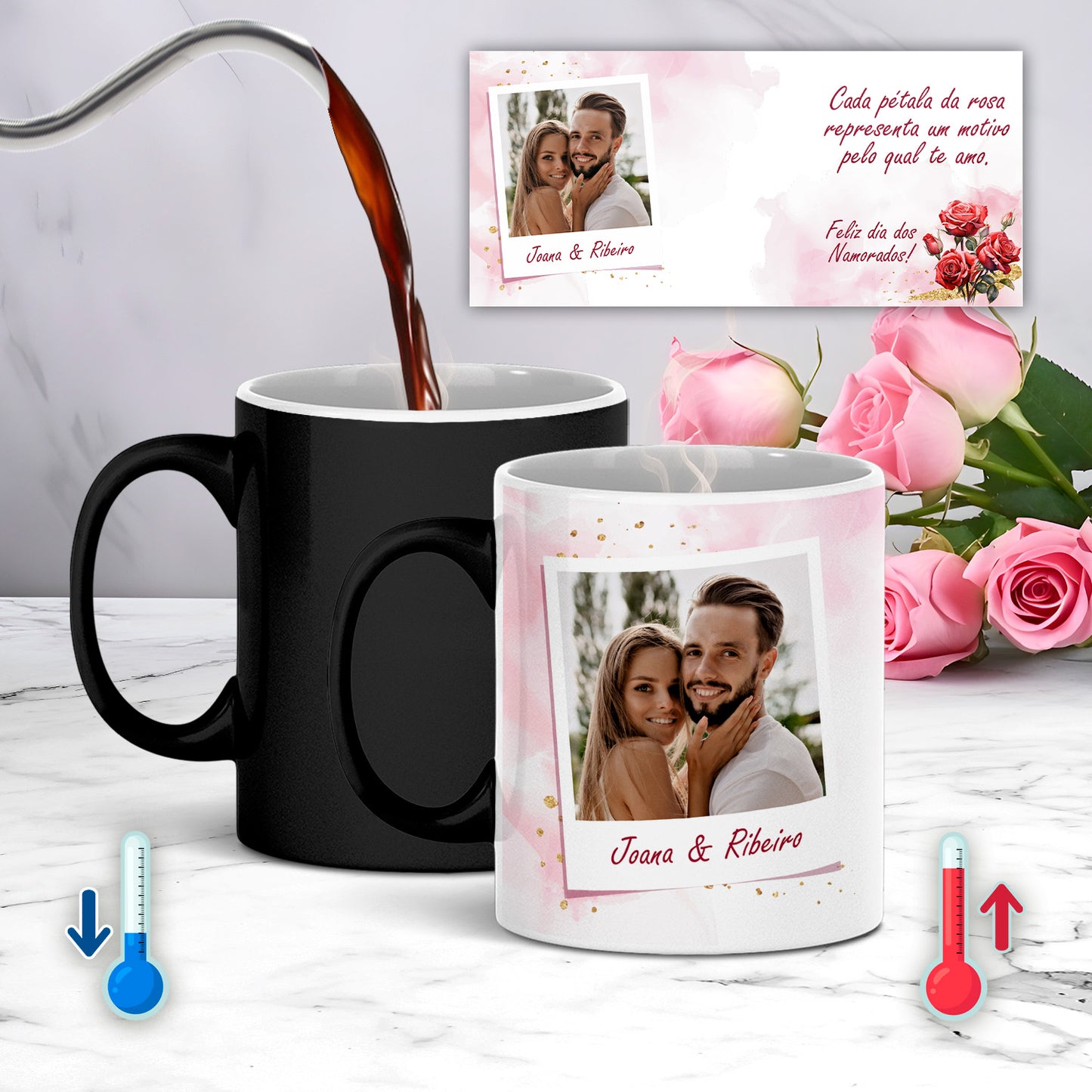 Caneca mágica "Bouquet de Rosas"