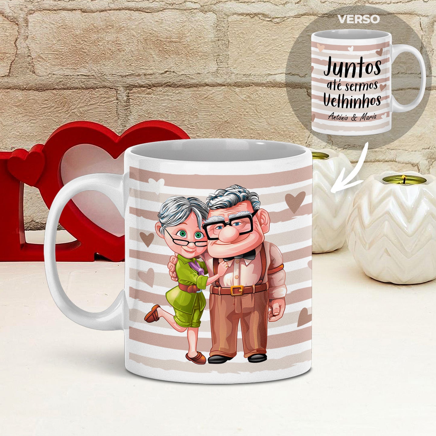 Caneca(s) "Juntos até sermos velhinhos"