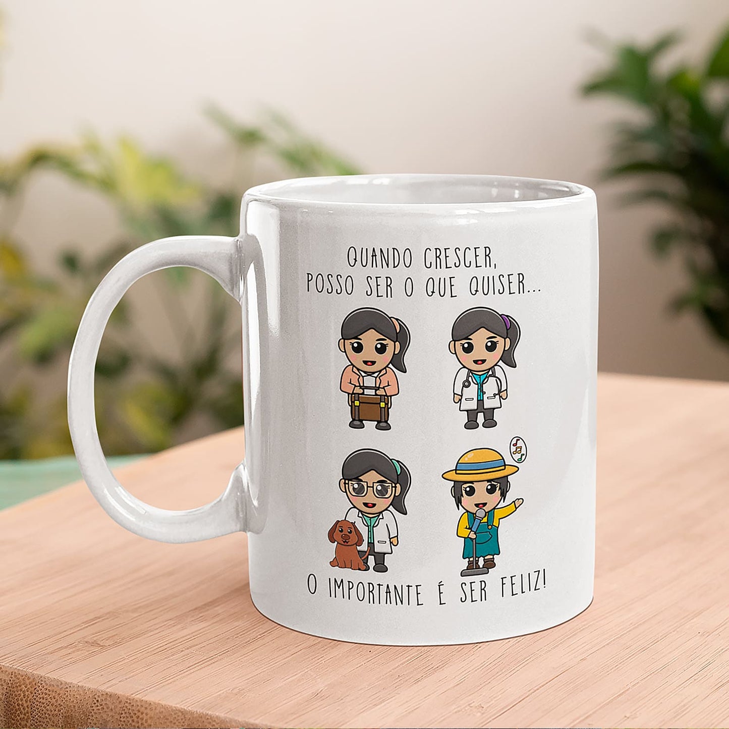 Caneca "Quando crescer posso ser o que quiser"