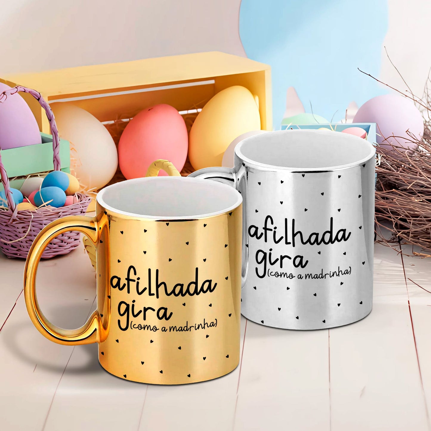 Caneca cromada "Giro(a)"