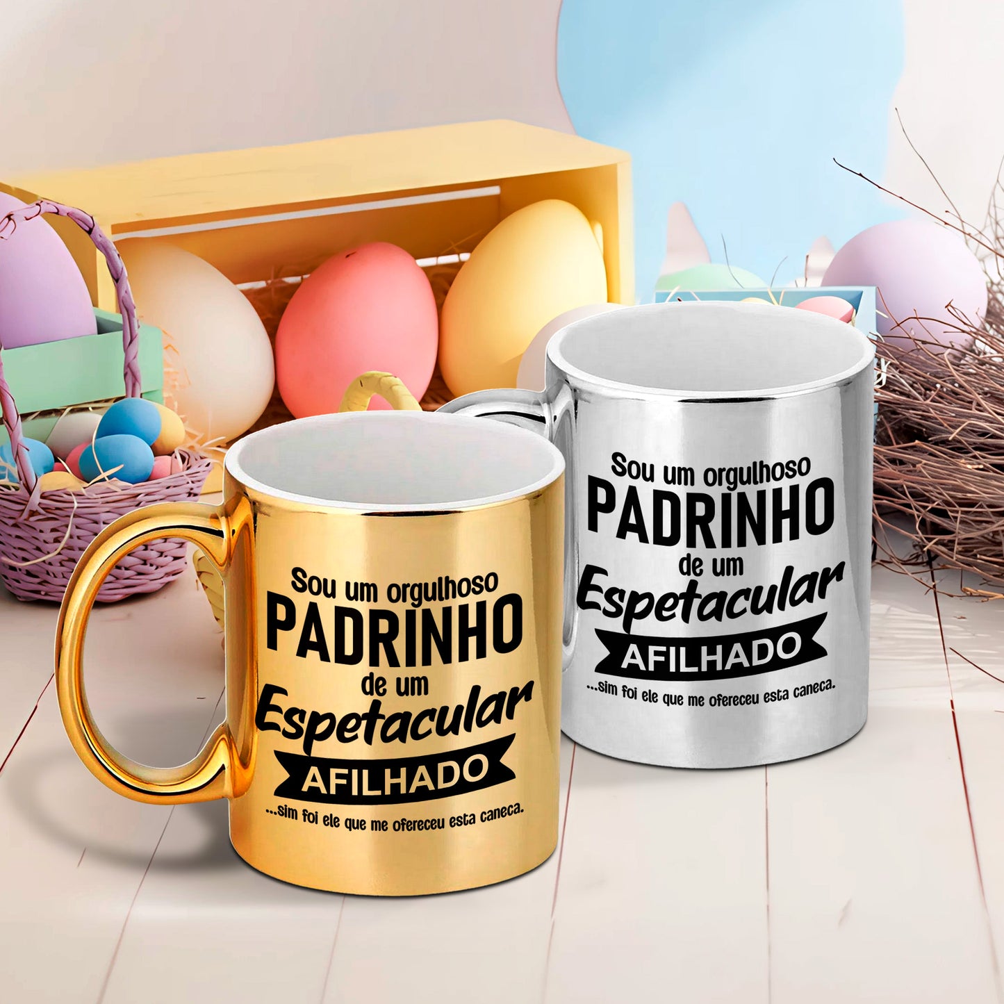 Caneca cromada "Orgulhoso(a)"