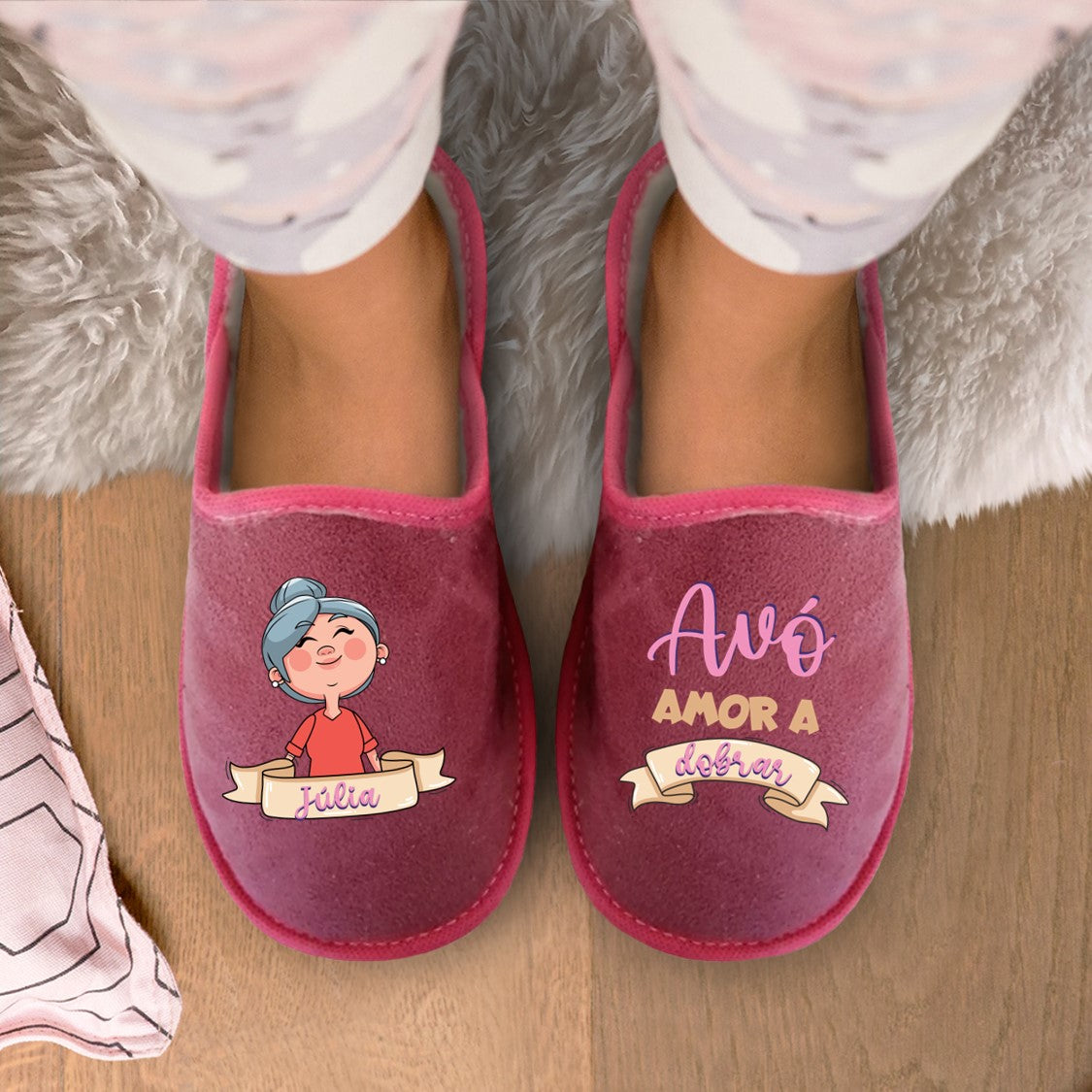 Chinelos "Amor a dobrar"