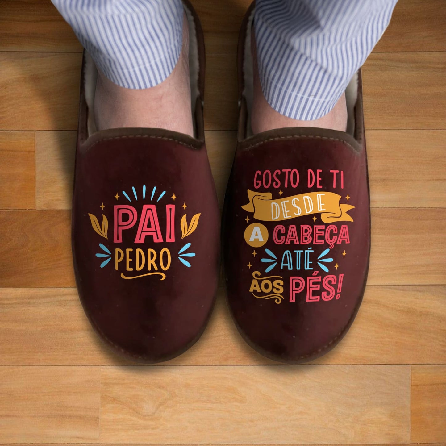 Chinelos "Gosto de ti desde a cabeça até aos pés"