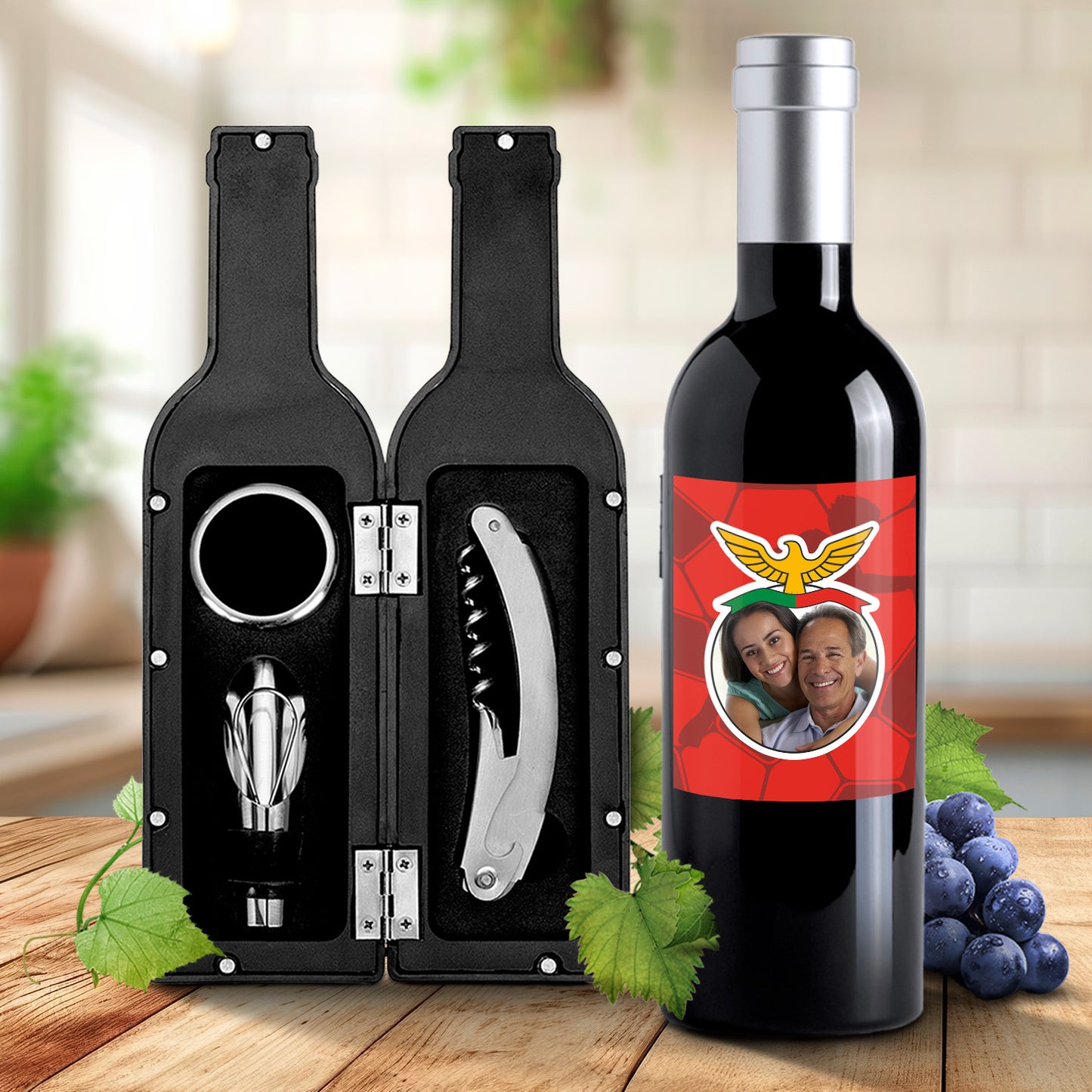 Kit de vinho "FotoClube"