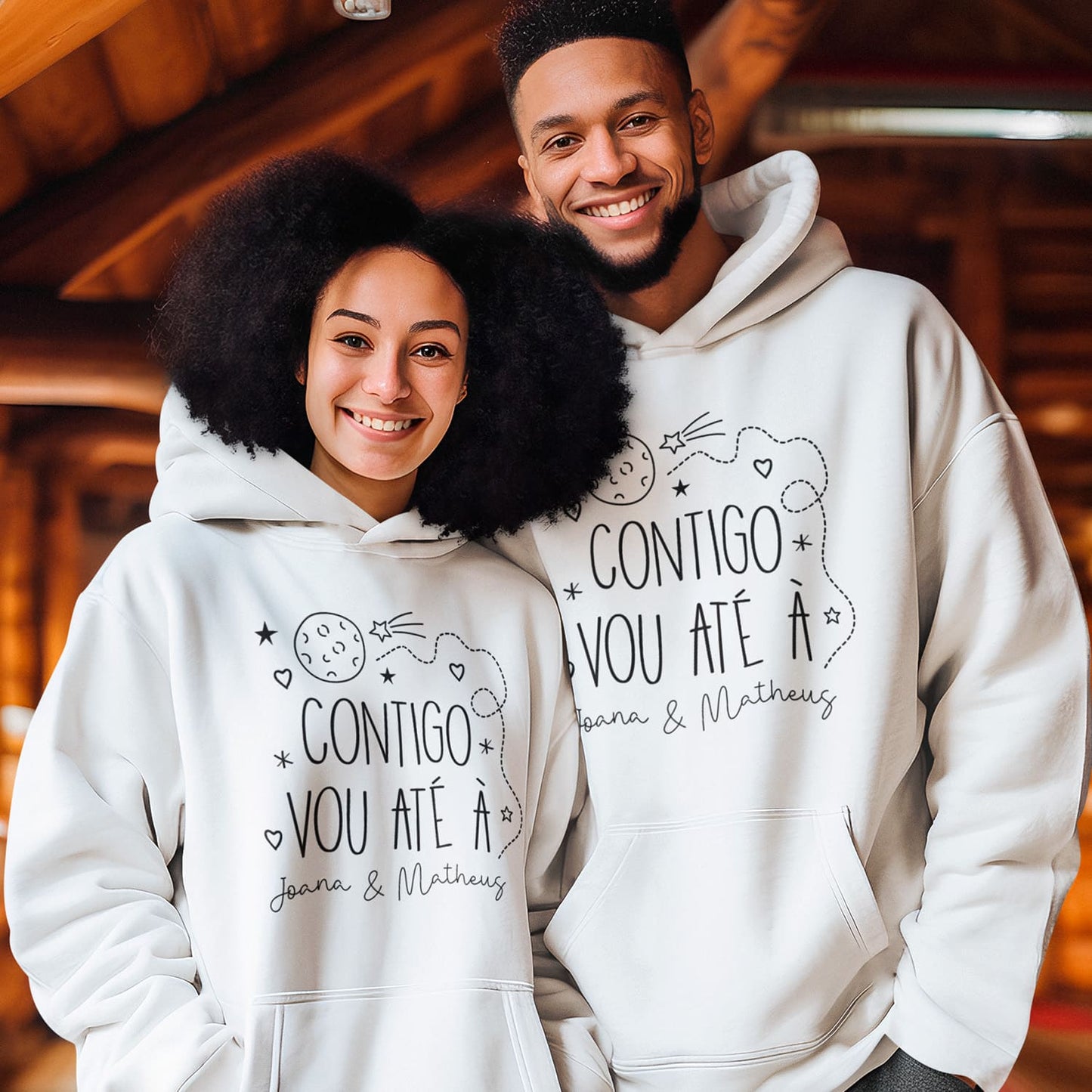 Sweatshirt "Contigo vou até à lua"
