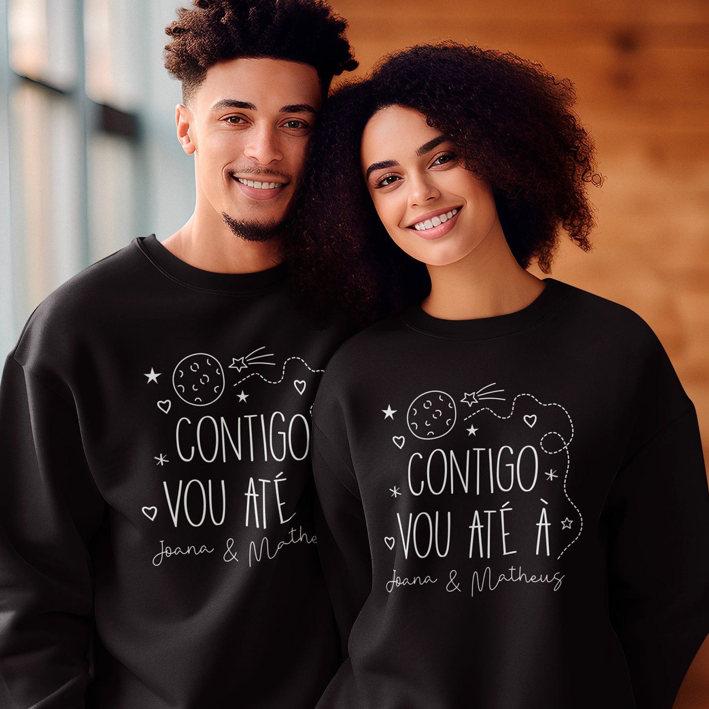 Camisola "Contigo vou até à lua"
