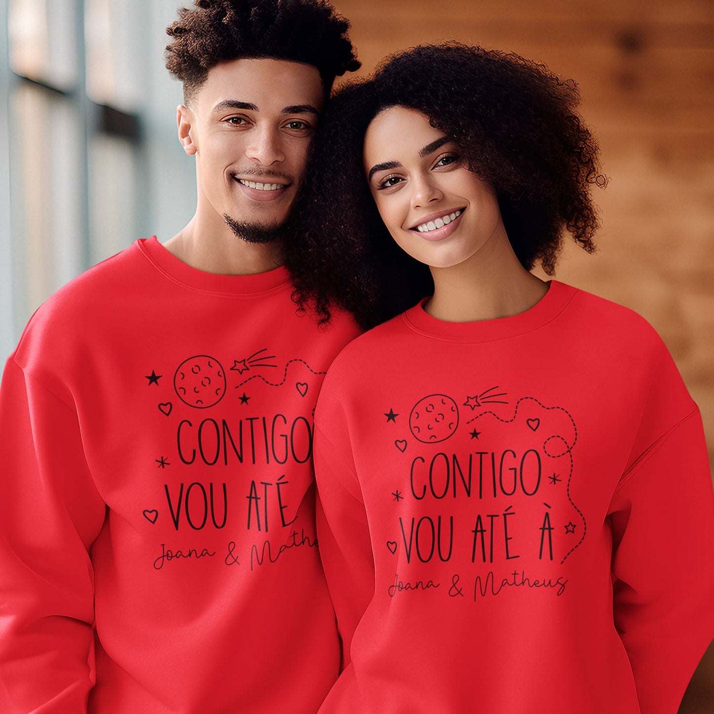 Camisola "Contigo vou até à lua"