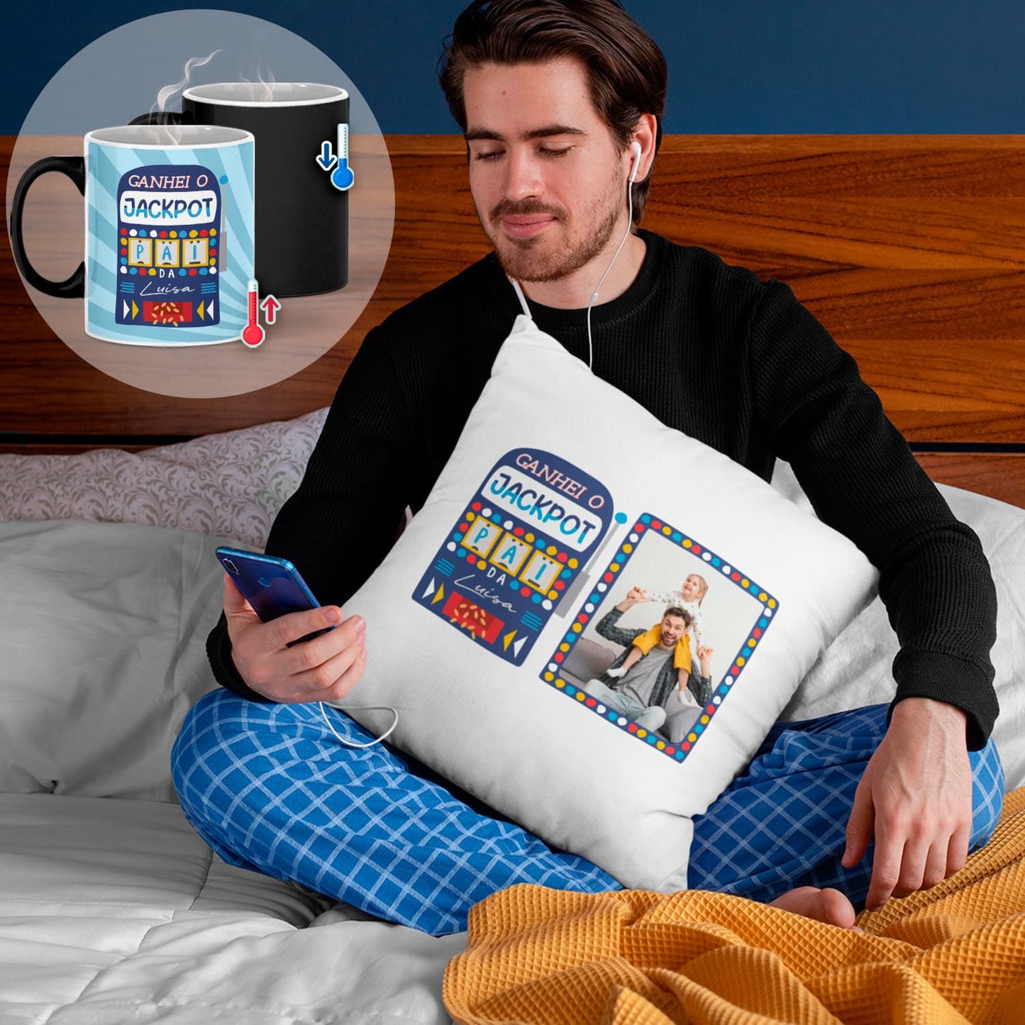 Almofada e/ou Caneca Mágica "JACKPOT"