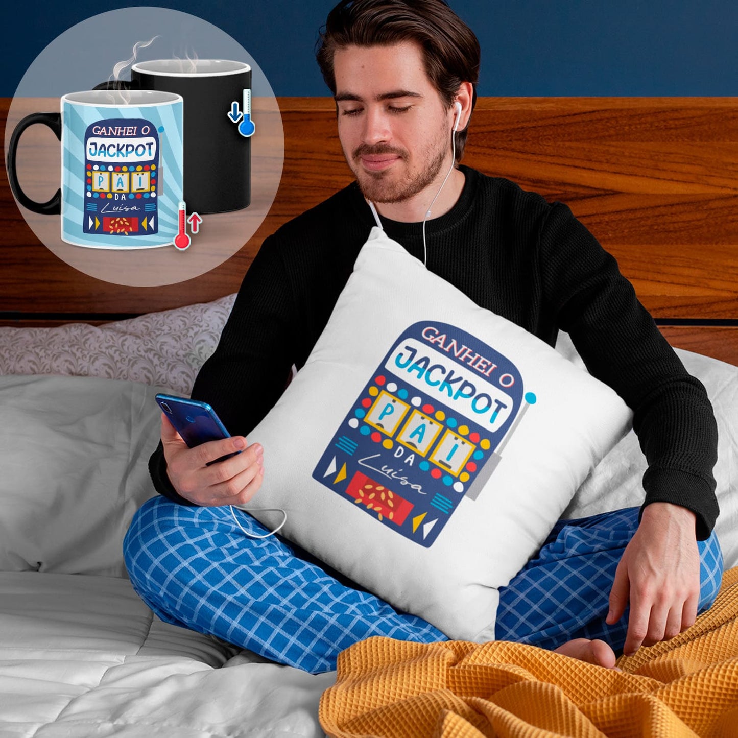 Almofada e/ou Caneca Mágica "JACKPOT"