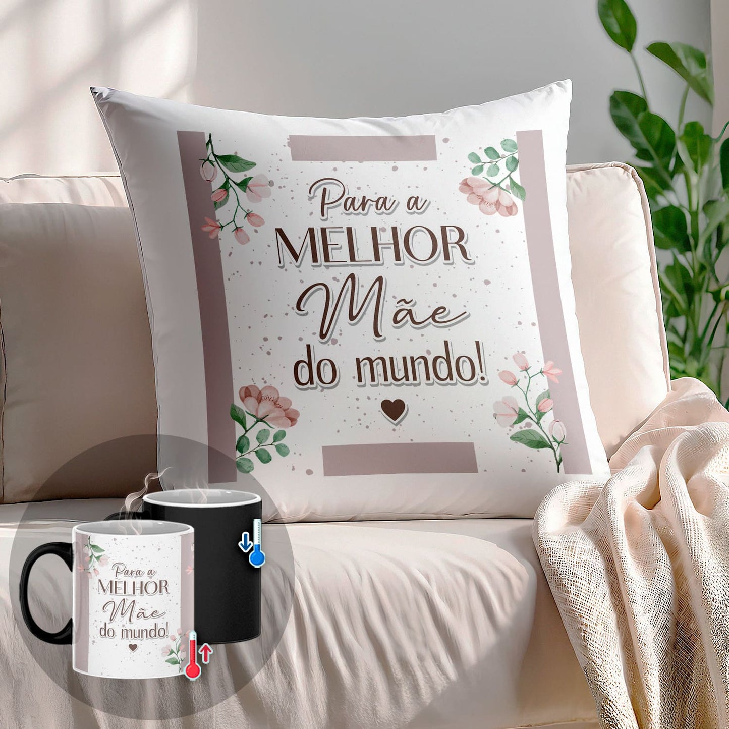 Almofada e/ou Caneca Mágica "Para a melhor do mundo!"