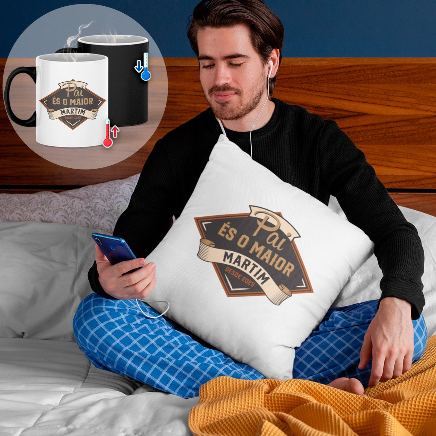 Almofada e/ou Caneca Mágica "És o Maior"