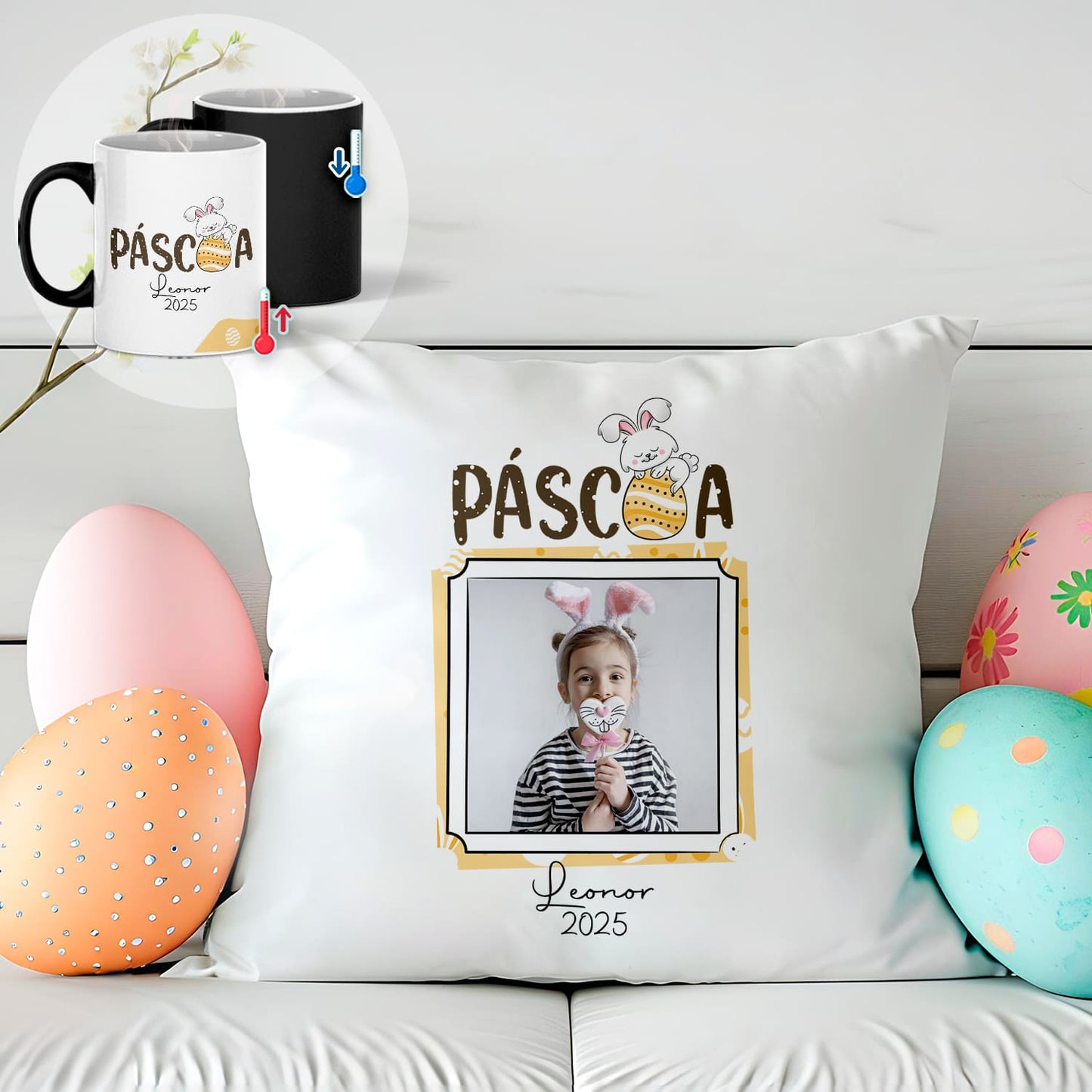 Almofada e/ou Caneca Mágica "Páscoa"