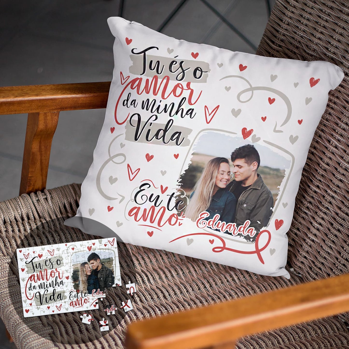 Almofada e/ou Puzzle "Tu és o amor da minha vida"