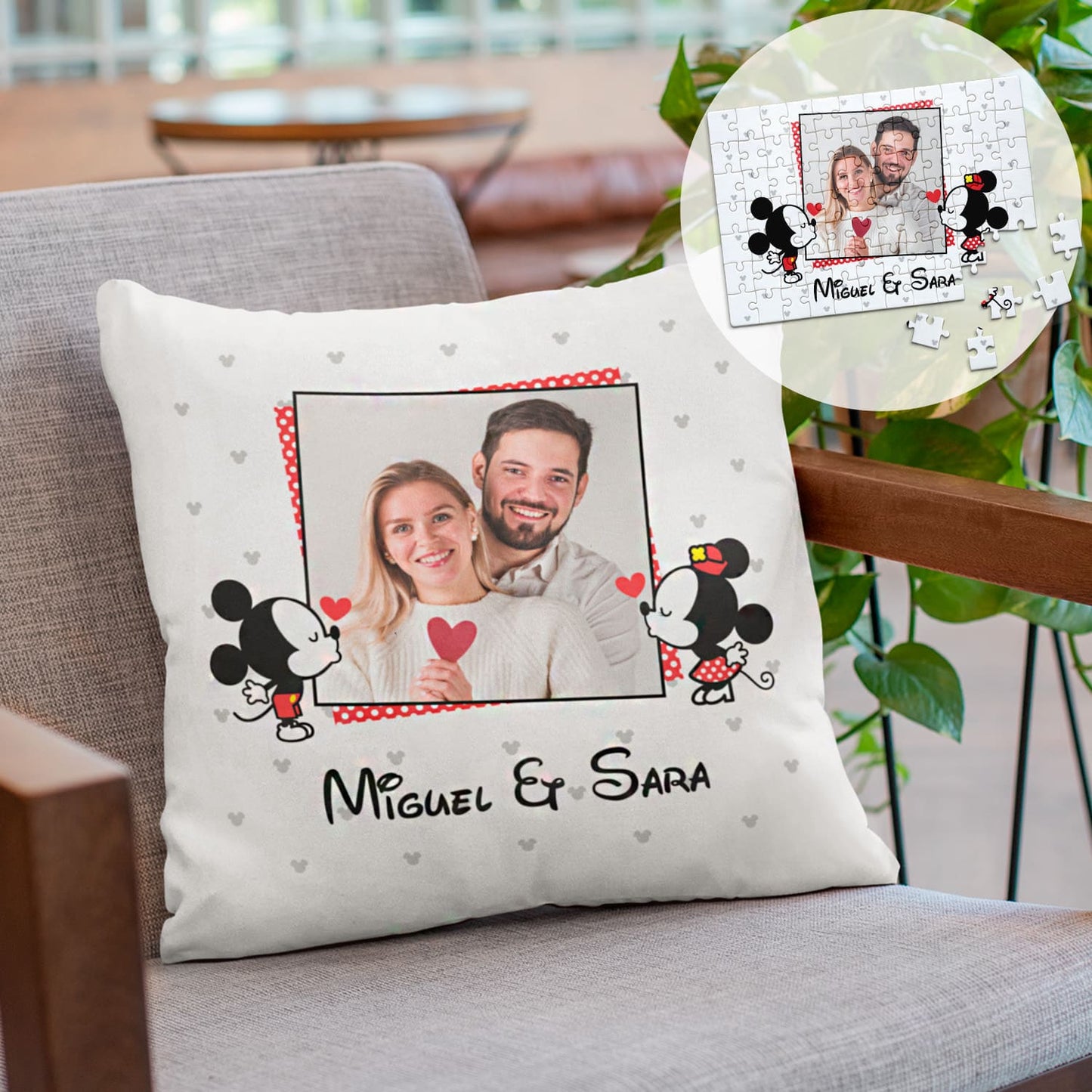 Almofada e/ou Puzzle "Apaixonados"