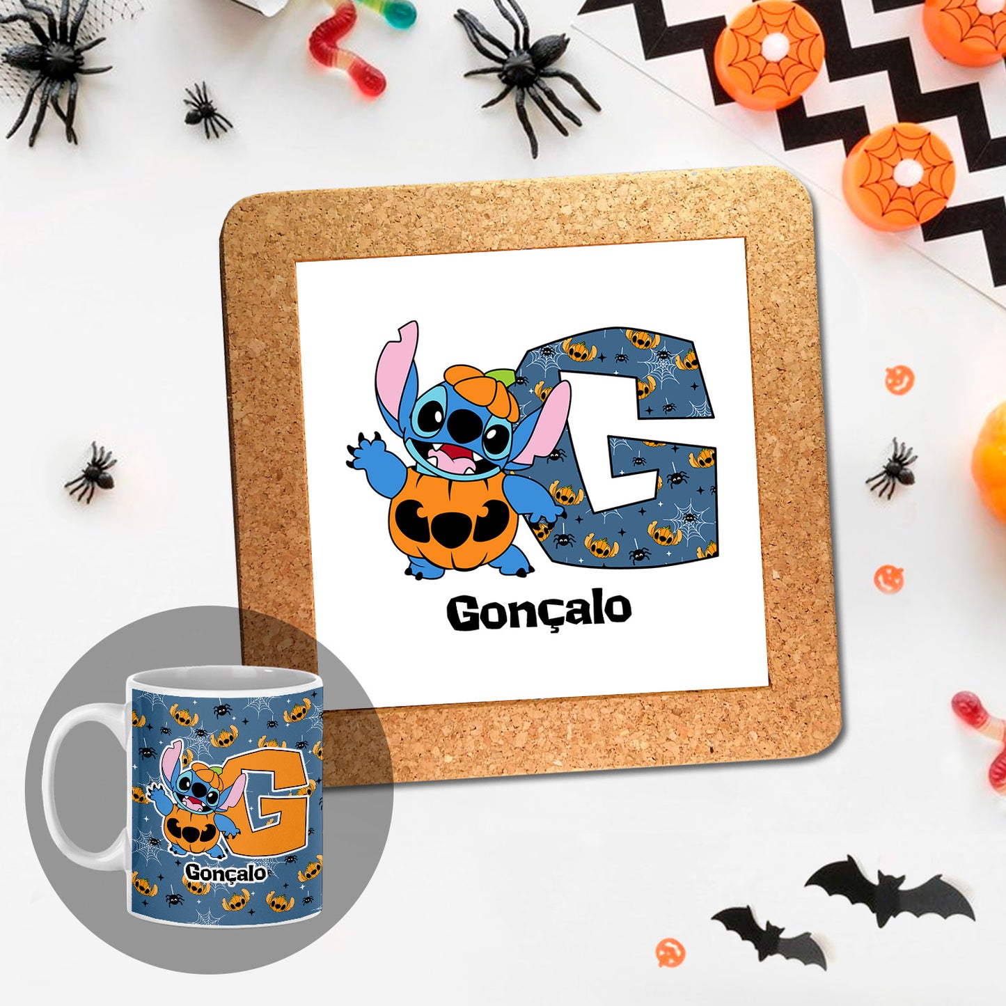 Base de Cortiça e/ou Caneca "Inicial StiAngel"