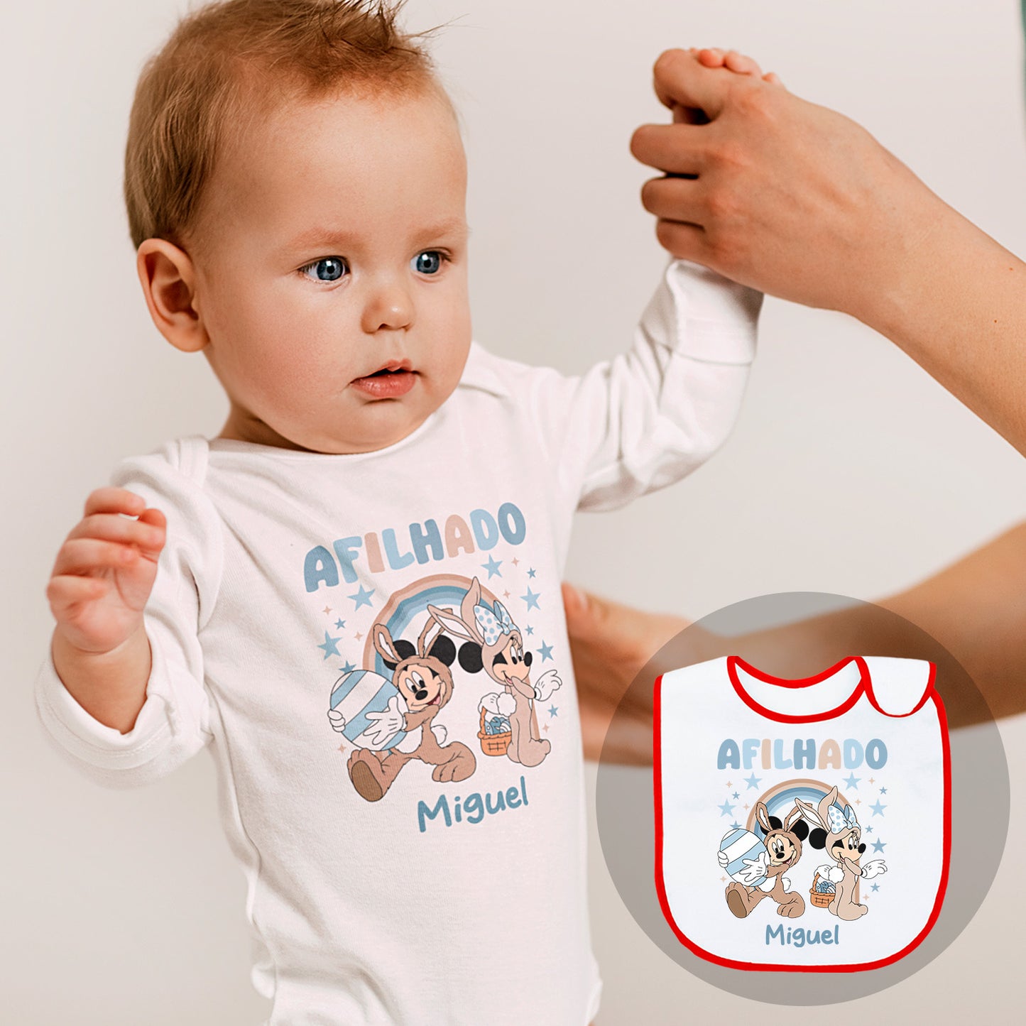 Body e/ou Babete "Páscoa Animada"