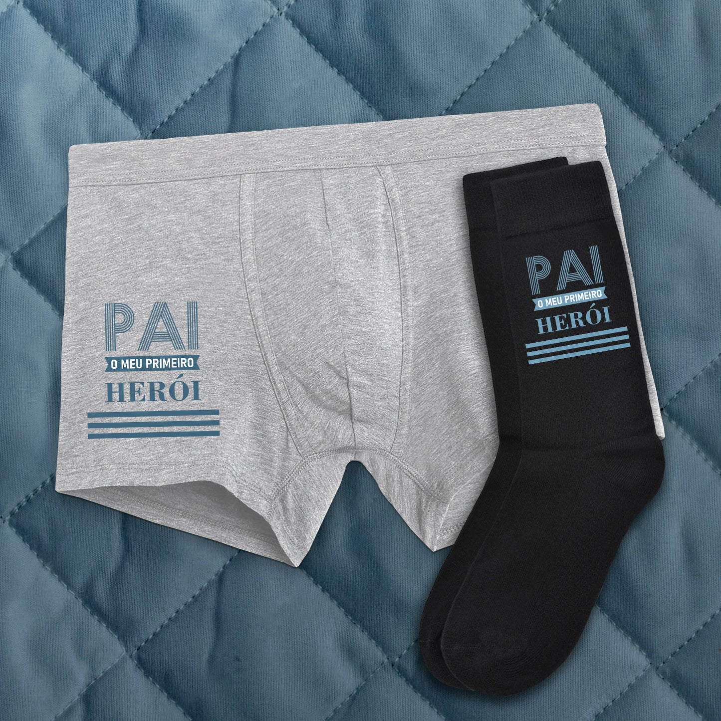 Boxer e/ou Meias "Pai o meu primeiro herói"