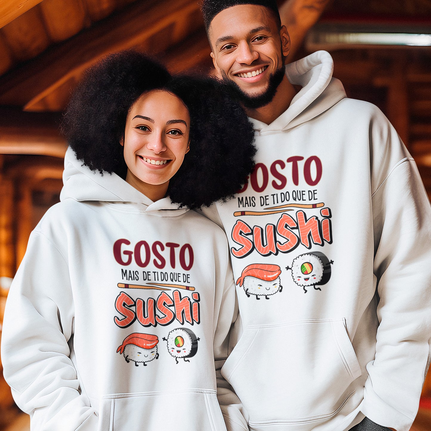 Sweatshirt "Gosto mais de ti do que de sushi"