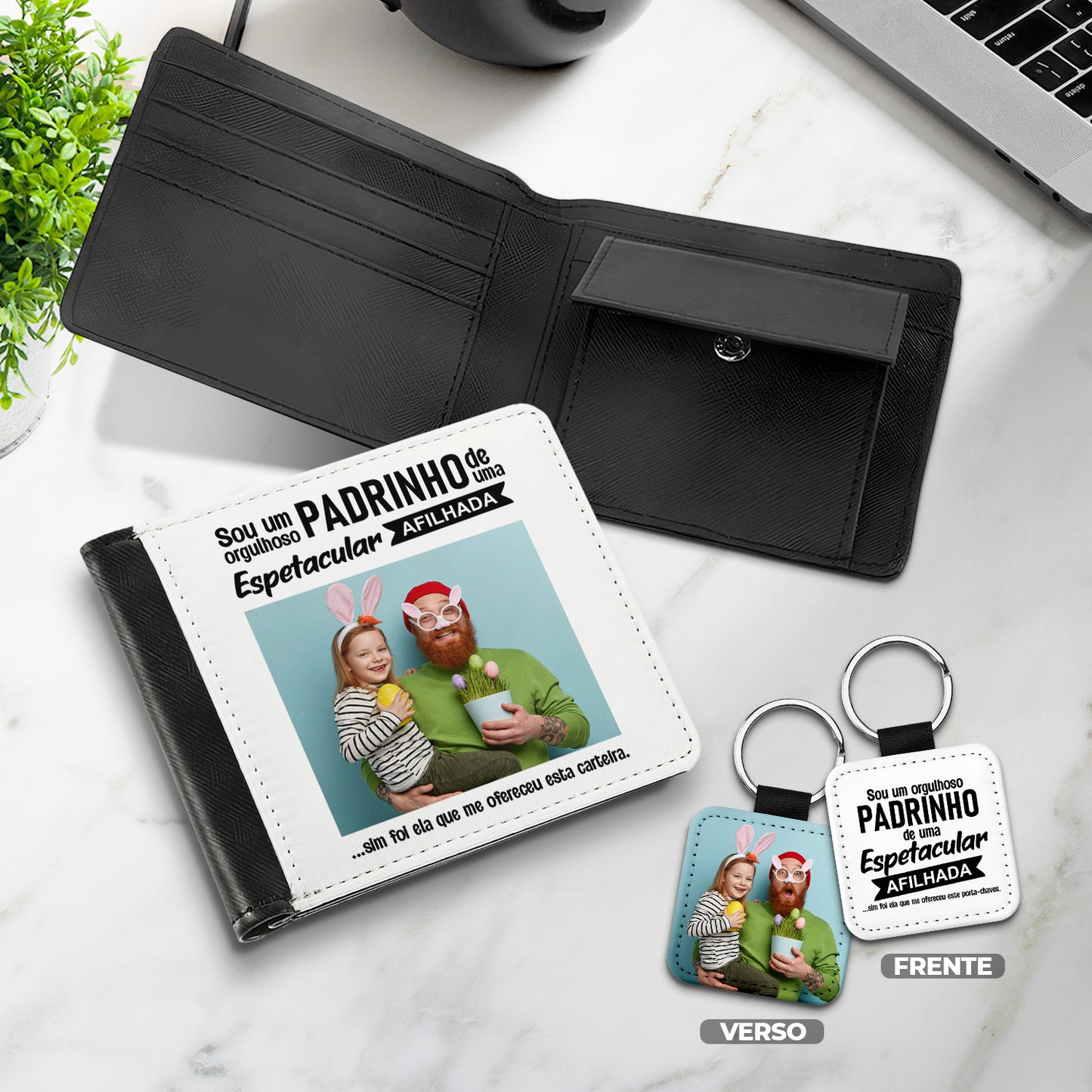 Carteira de homem e/ou Porta-chaves "Orgulhoso(a)"