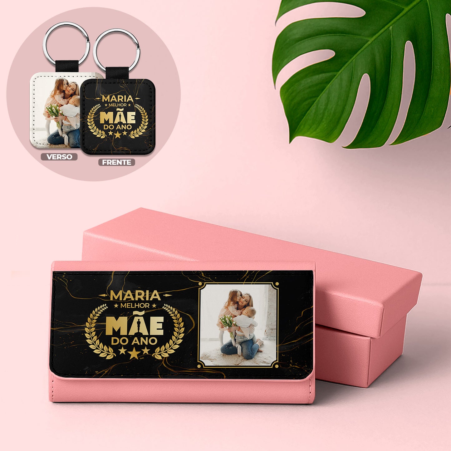 Carteira e/ou Porta-chaves "Óscar: melhor mãe do ano"