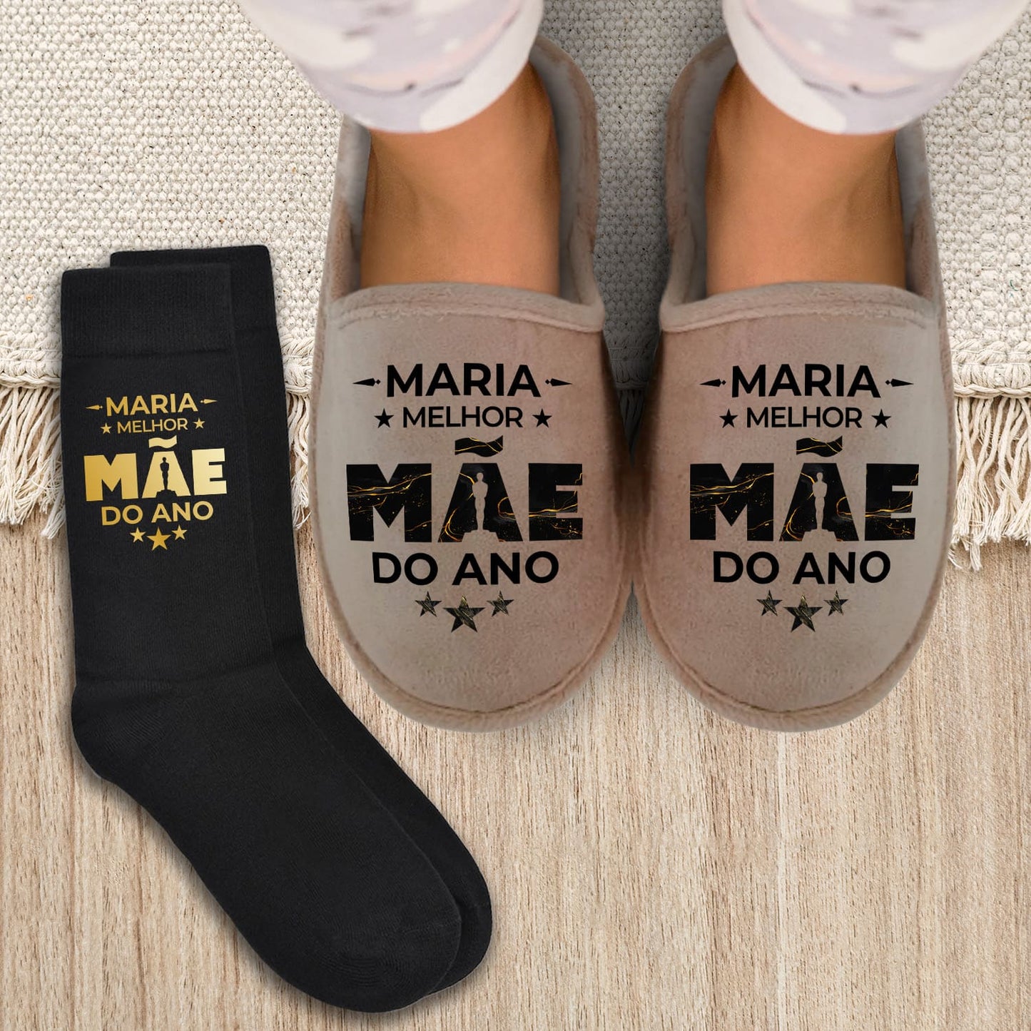 Chinelos e/ou Meias "Óscar: melhor mãe do ano"